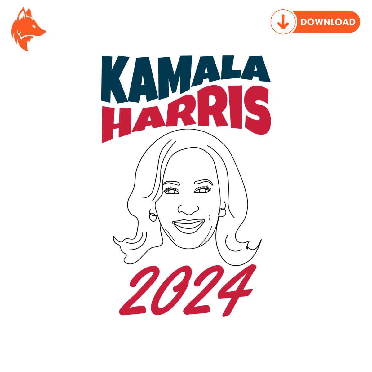 Free Vintage Kamala Harris 2024 Presidential Election SVG