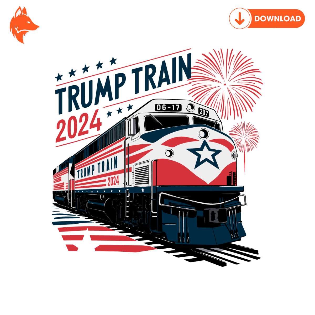 Free Trump Train 2024 Make America Great Again SVG