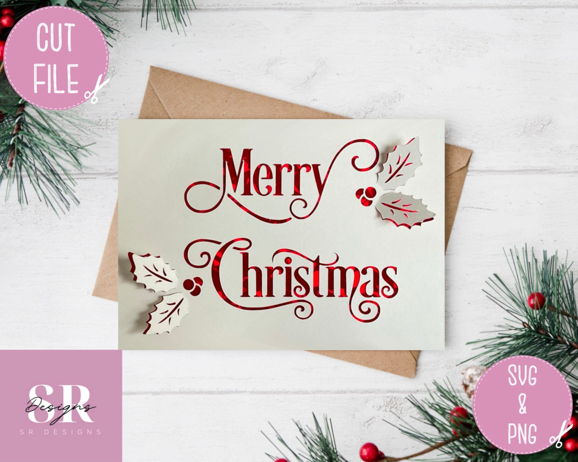 SVG: ‘pop up’/ 3D Christmas card. Christmas card svg. Merry Christmas svg. Pop up flowers. Pop up SVG. 3D card svg. Cricut card