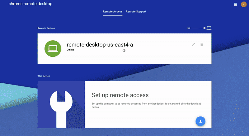 Using the Chrome Remote Desktop and disabling screensaver