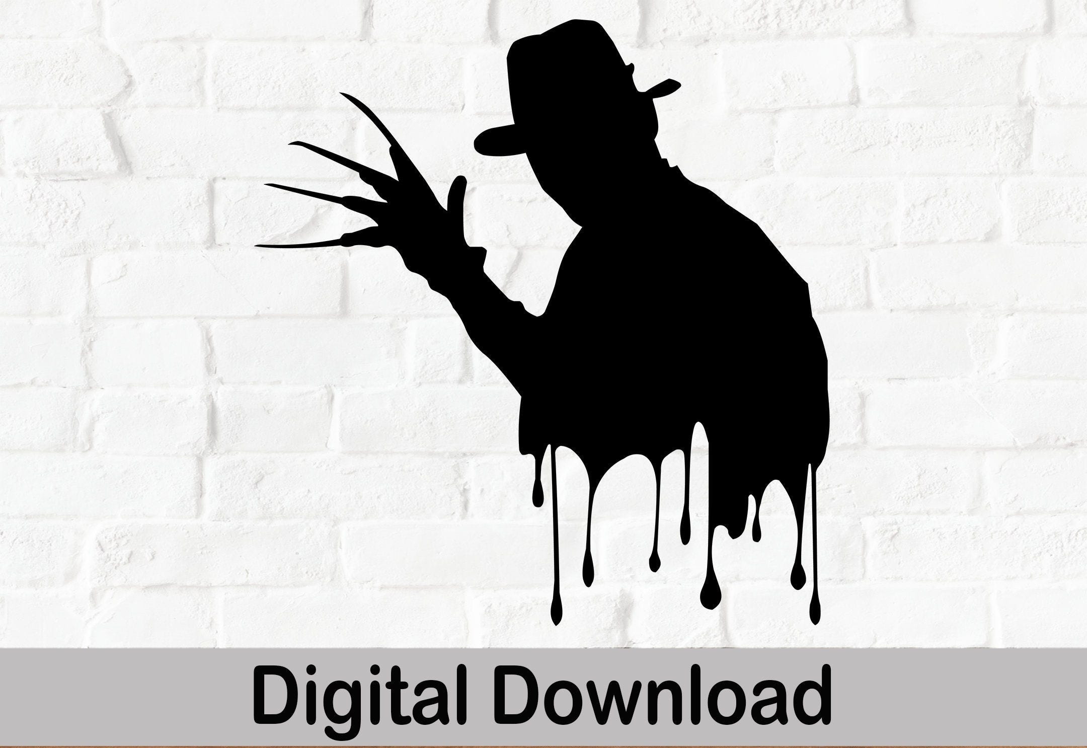 Halloween Horror Freddy Silhouette Clip Art, Vector Image, SVG And PNG Files.
