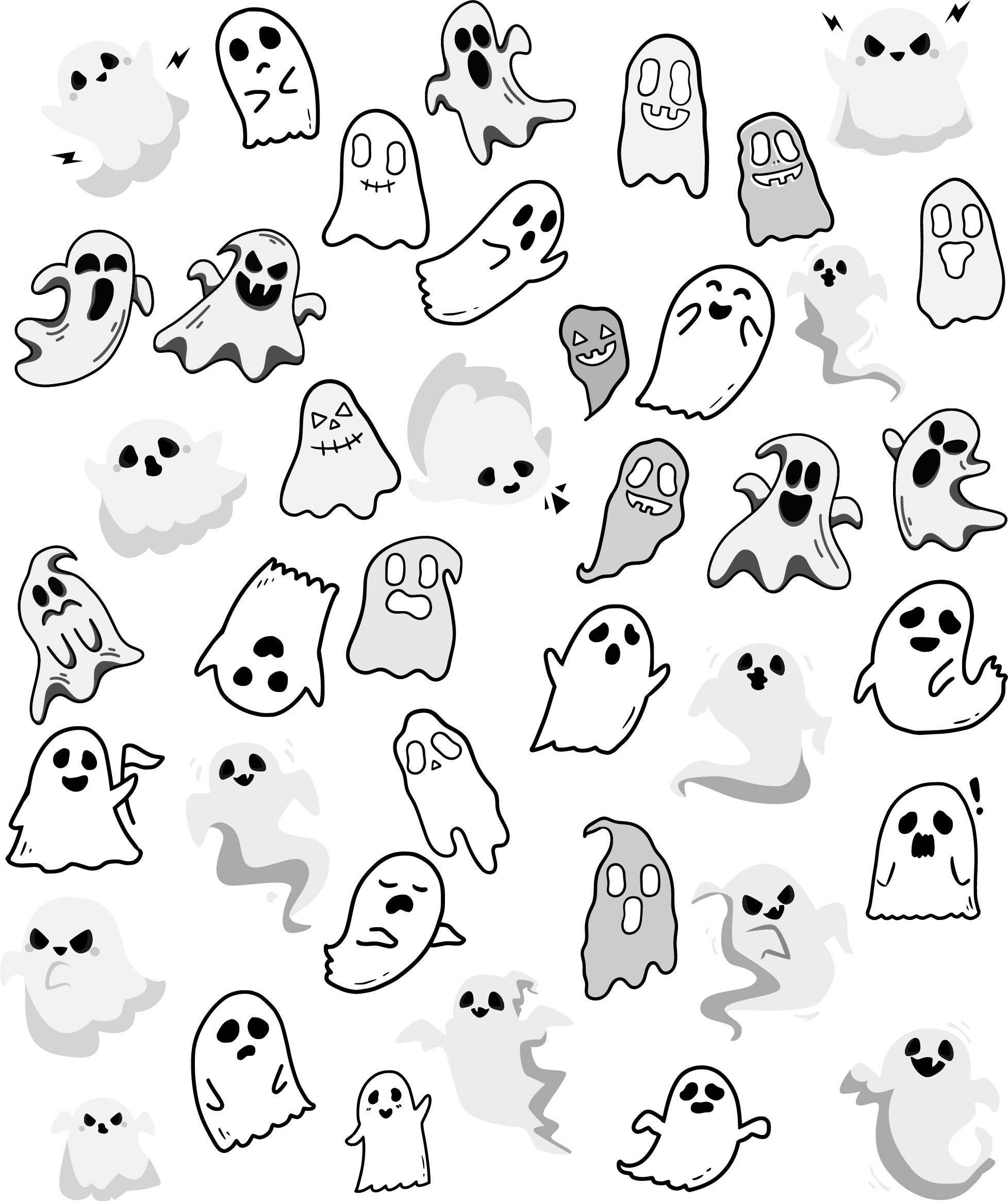 Cute Horror, horror cute character, cute horror svg, png character, ghost face svg, ghost, Halloween design, Halloween horror ghost clipart