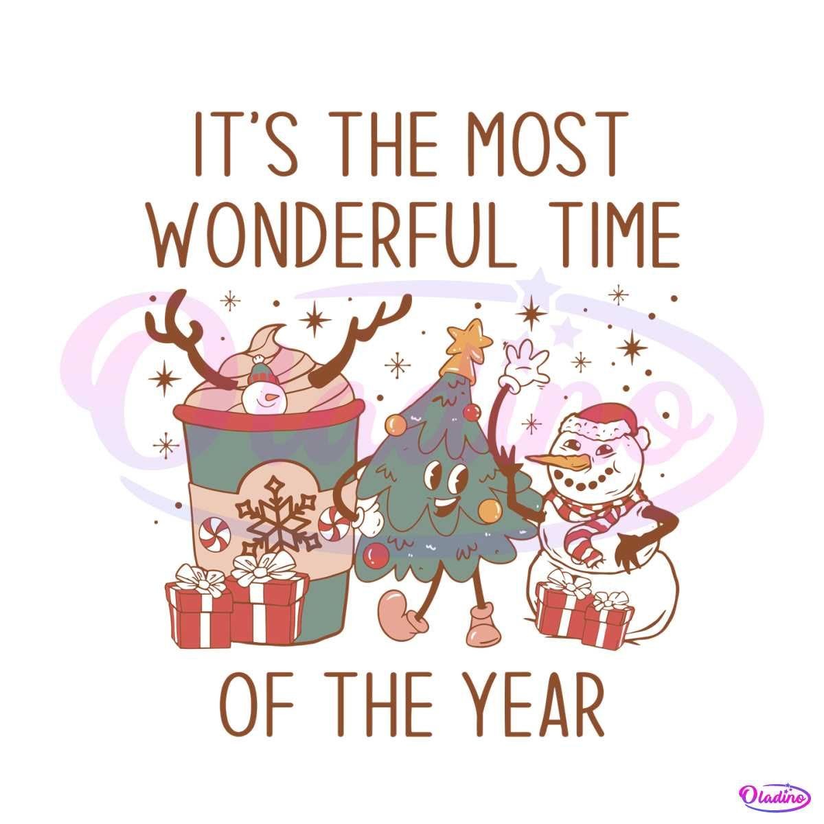 The Most Wonderful Time Of The Year Christmas Coffee SVG