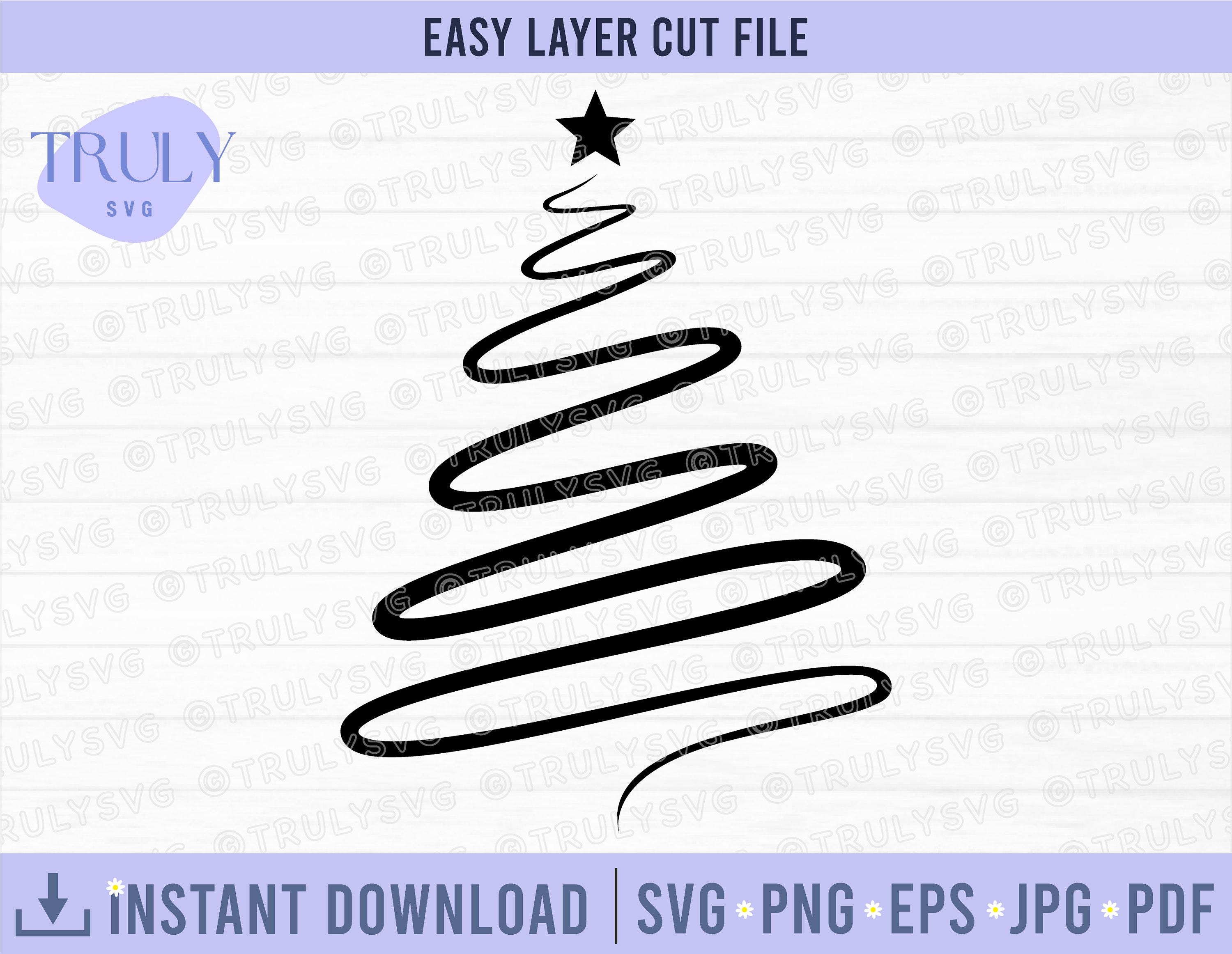 Christmas Tree SVG, Christmas Tree Swirl SVG, Christmas tree Svg EPS png clip art cricut cut file cricut iron on, Winter svg, Pine Tree svg