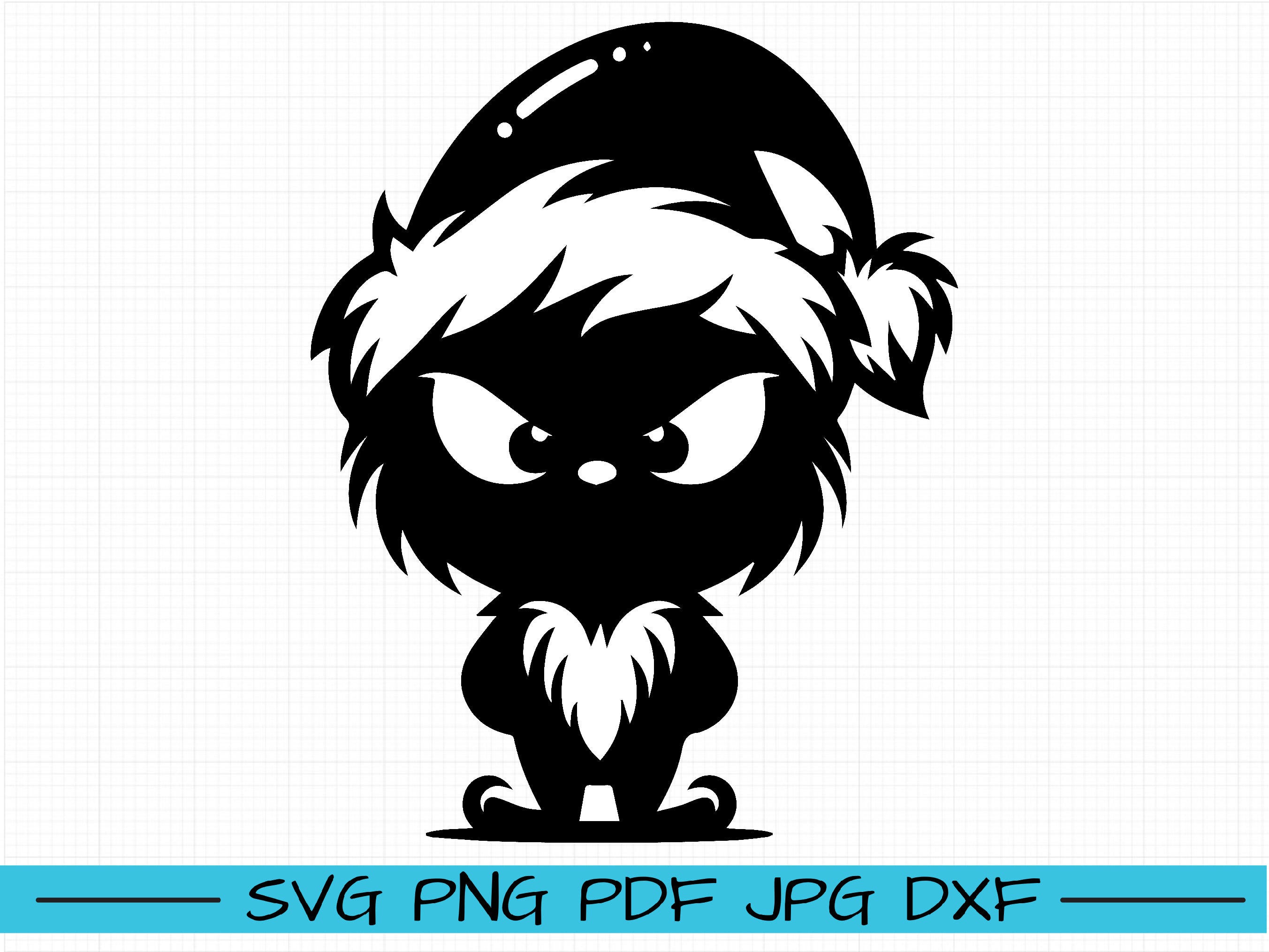 SVG Grinch, Cartoon Vector, Art, Silhouette