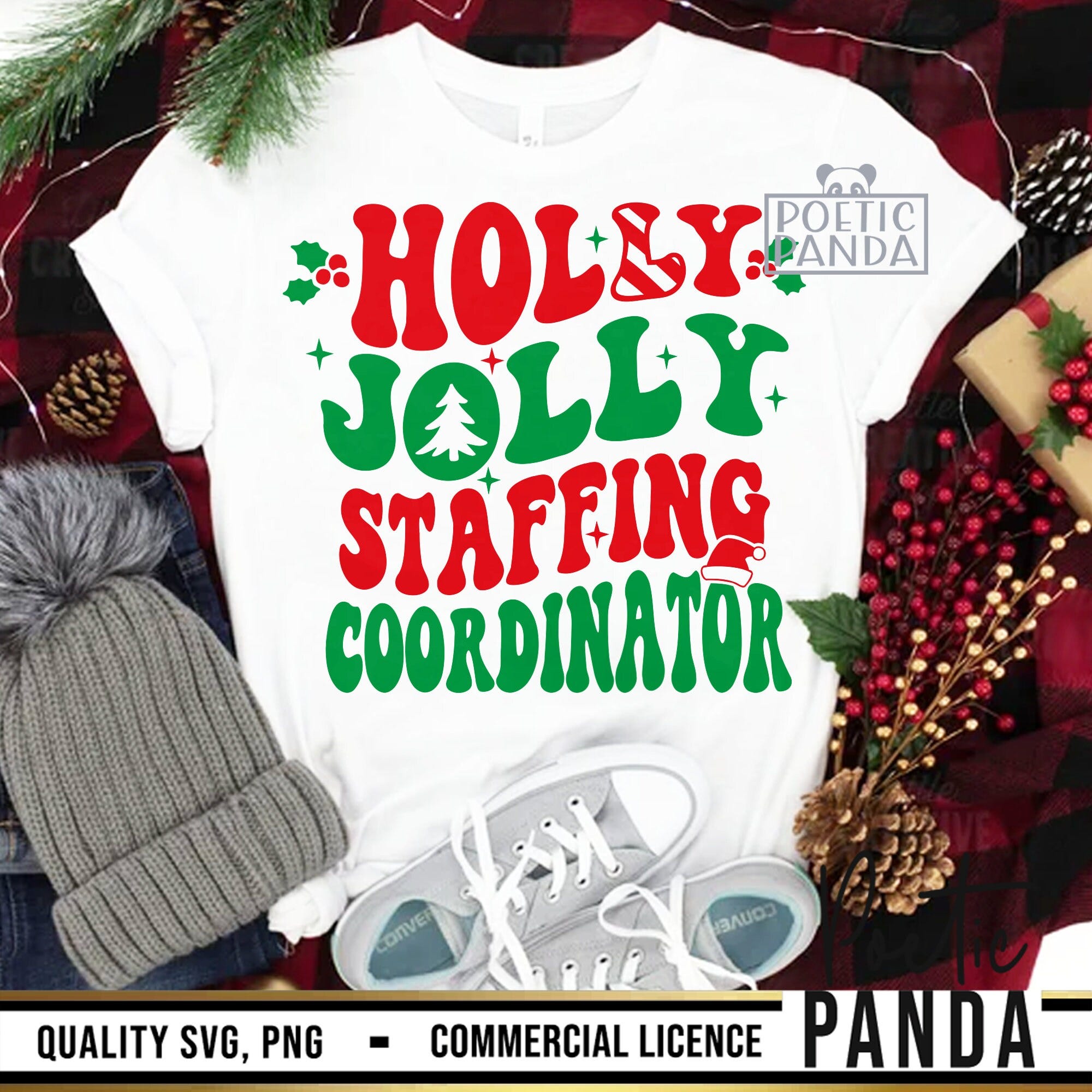Holly Jolly Staffing Coordinator SVG PNG, Staffing Coordinator Xma Svg, HR Christmas Svg, Human Resources Svg, Teacher Shirt Svg