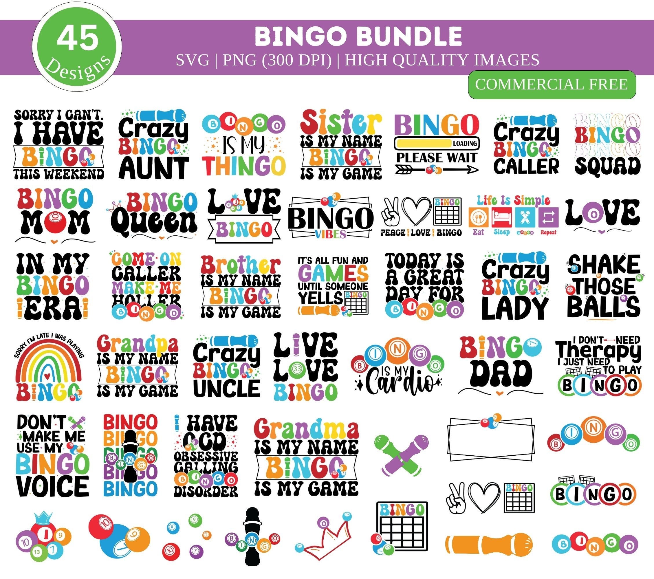 Bingo SVG PNG Bundle| Bingo Png| Bingo Card Svg| Bingo Player Svg| Bingo Games Svg| Bingo Shirt Svg| Bingo Victory Svg| Bingo Player png