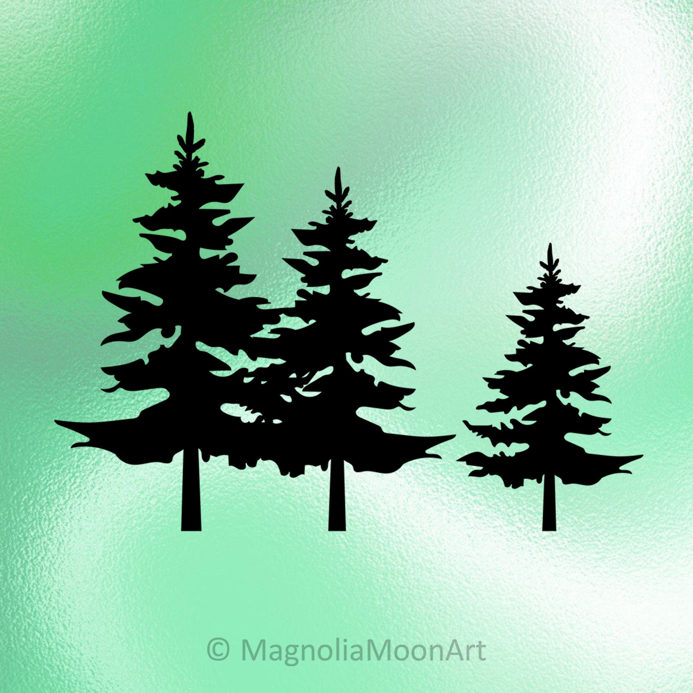 Fir tree SVG, Pine Tree svg, cut file for cricut, Tree dxf, PNG, jpg, forest svg, nature, trees svg, outdoors, silhouette, shape, magnoliasb