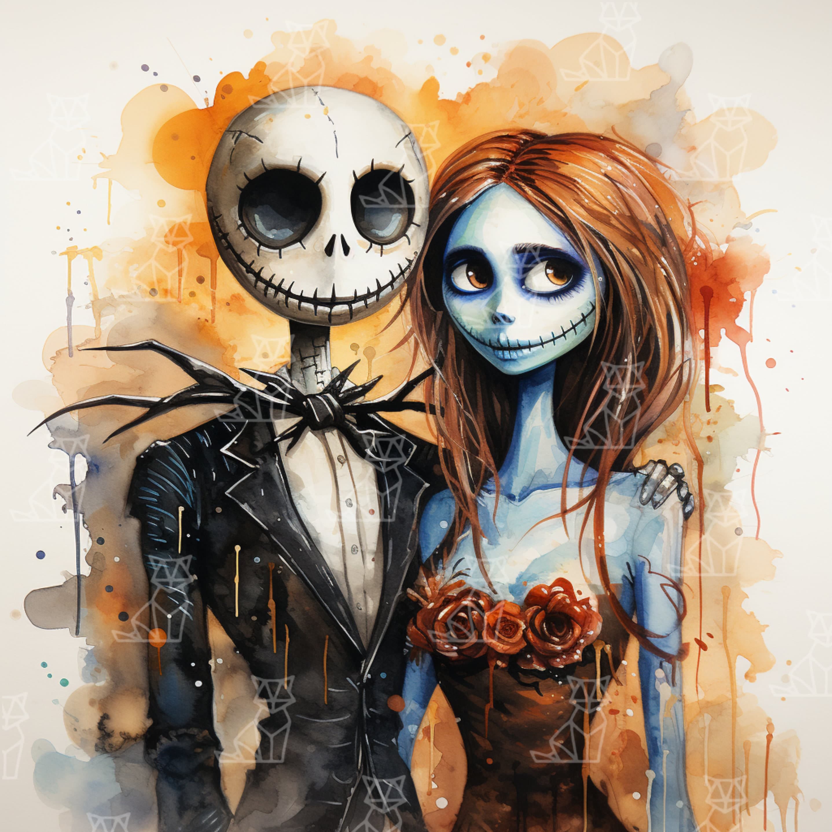 Jack and Sally png, Jack png, Sally png, The Nightmare Before Christmas PNG - Jack and Sally Design - Jack Tumbler Design Sally Design.