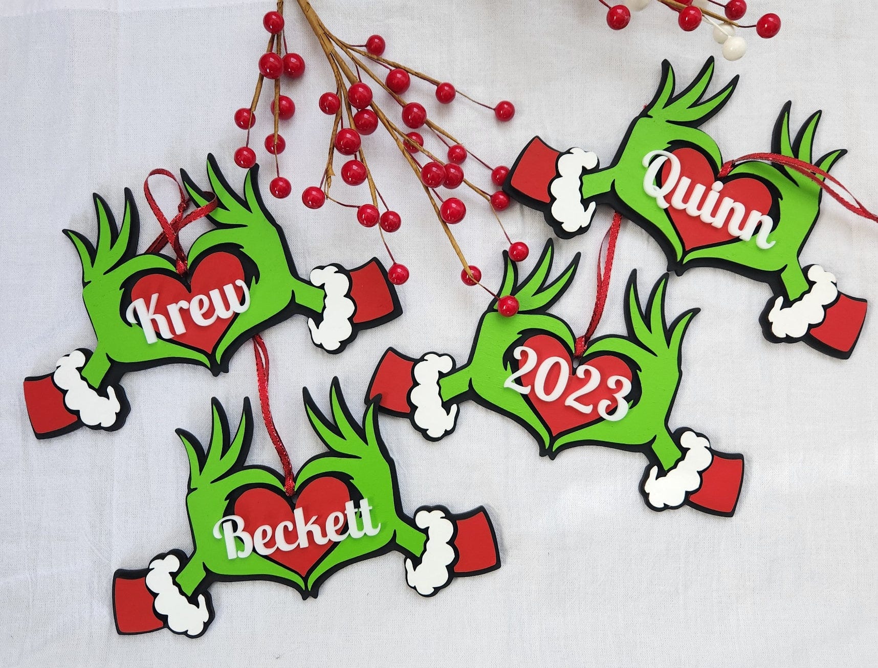 Personalized Grinch Ornament, Grinch, Personalized, Christmas, Ornament, name, 2023