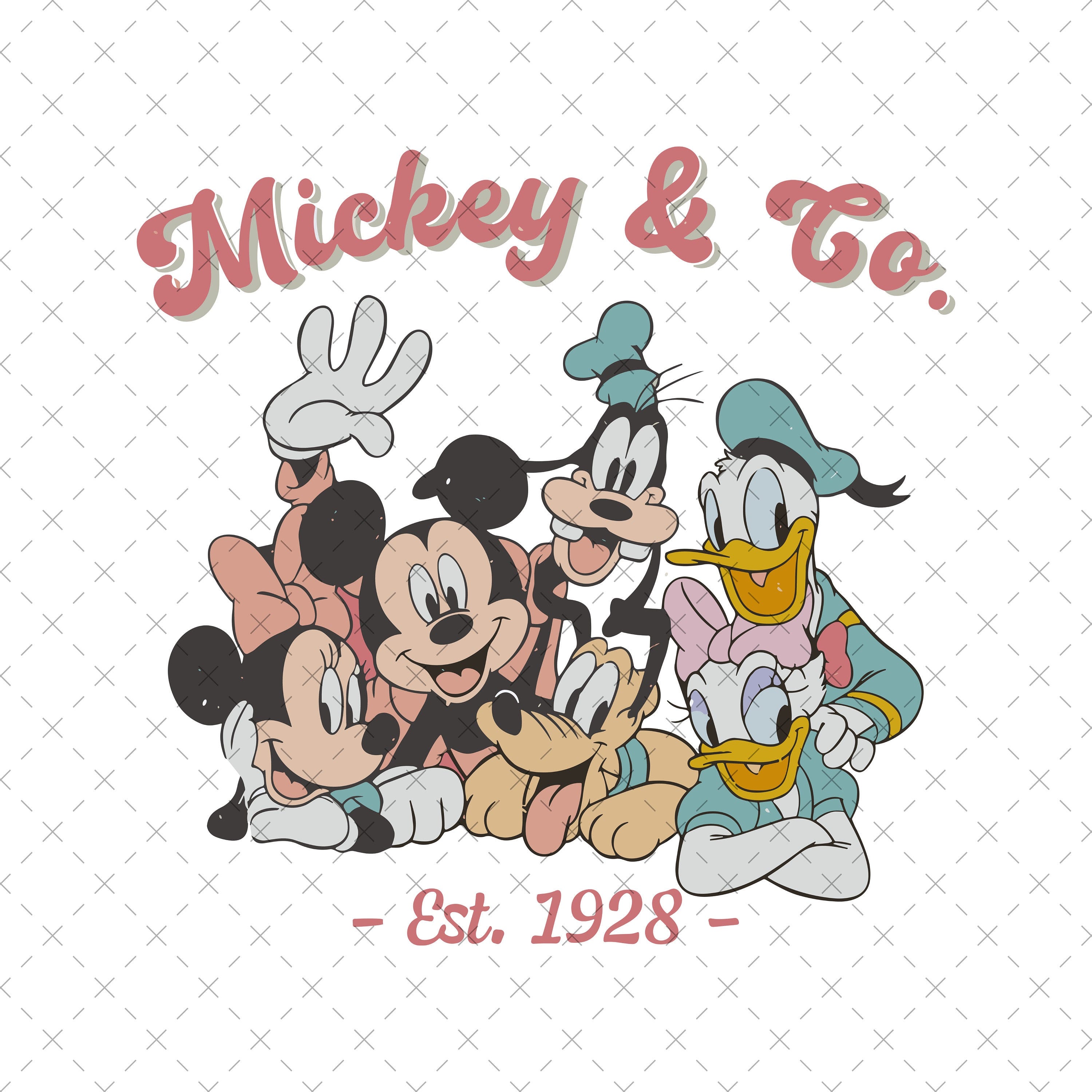 Retro Mickey & Company, Family Vacation png, Family Trip Png, Vacay Mode Png, Magic Kingdom Png, Mickey Png, Digital Download