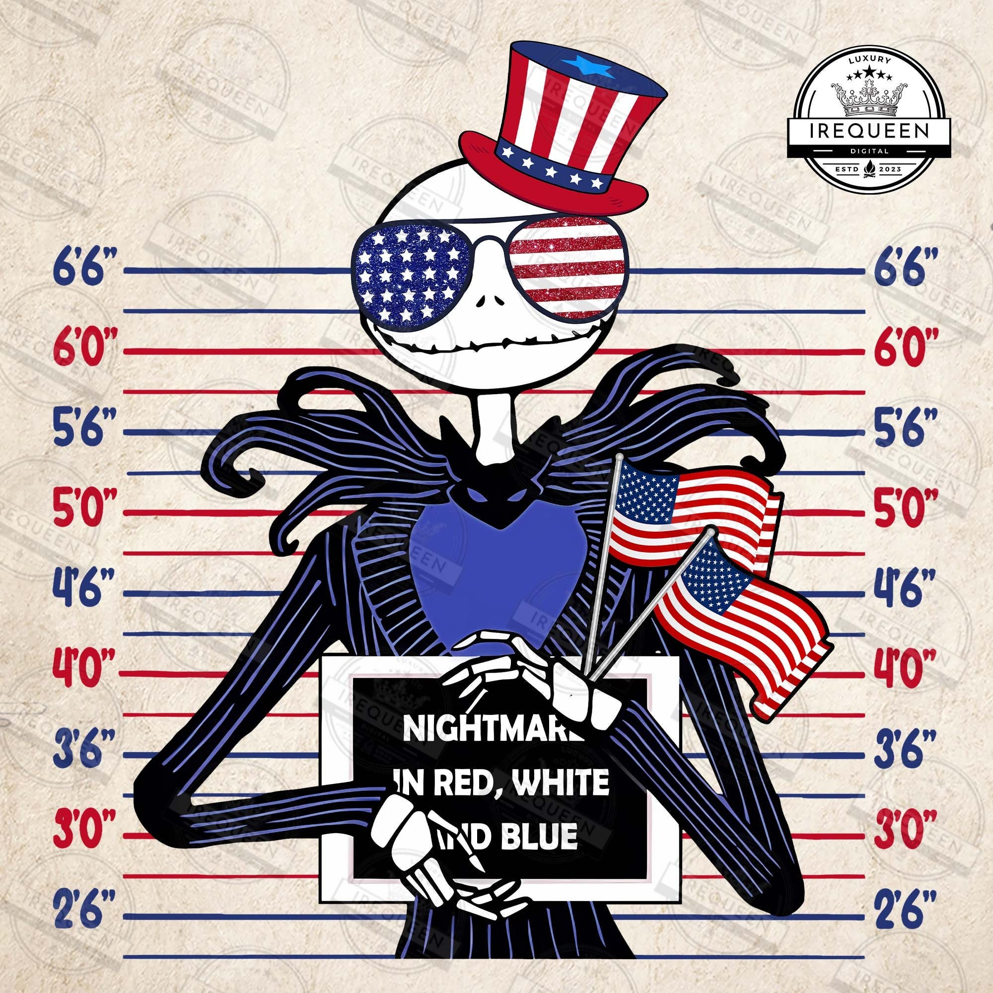 Nightmare Movie Fourth Of July Png, Horror Independence Day Png, 4th Of July Png, Nightmare in Red White and Blue Png, Digital File