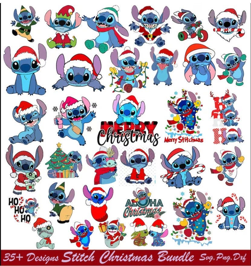 Christmas stitch svg ,Merry Christmas Svg, Merry Stitchmas Svg, Stitch Layered Svg,blue alien svg ,Family Christmas Svg, Xmas Character Svg