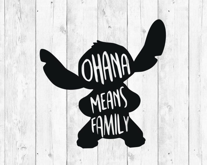 Ohana means family svg, Lilo and Stitch SVG, Stitch SVG, Lilo svg, Stitch cut file, quote svg