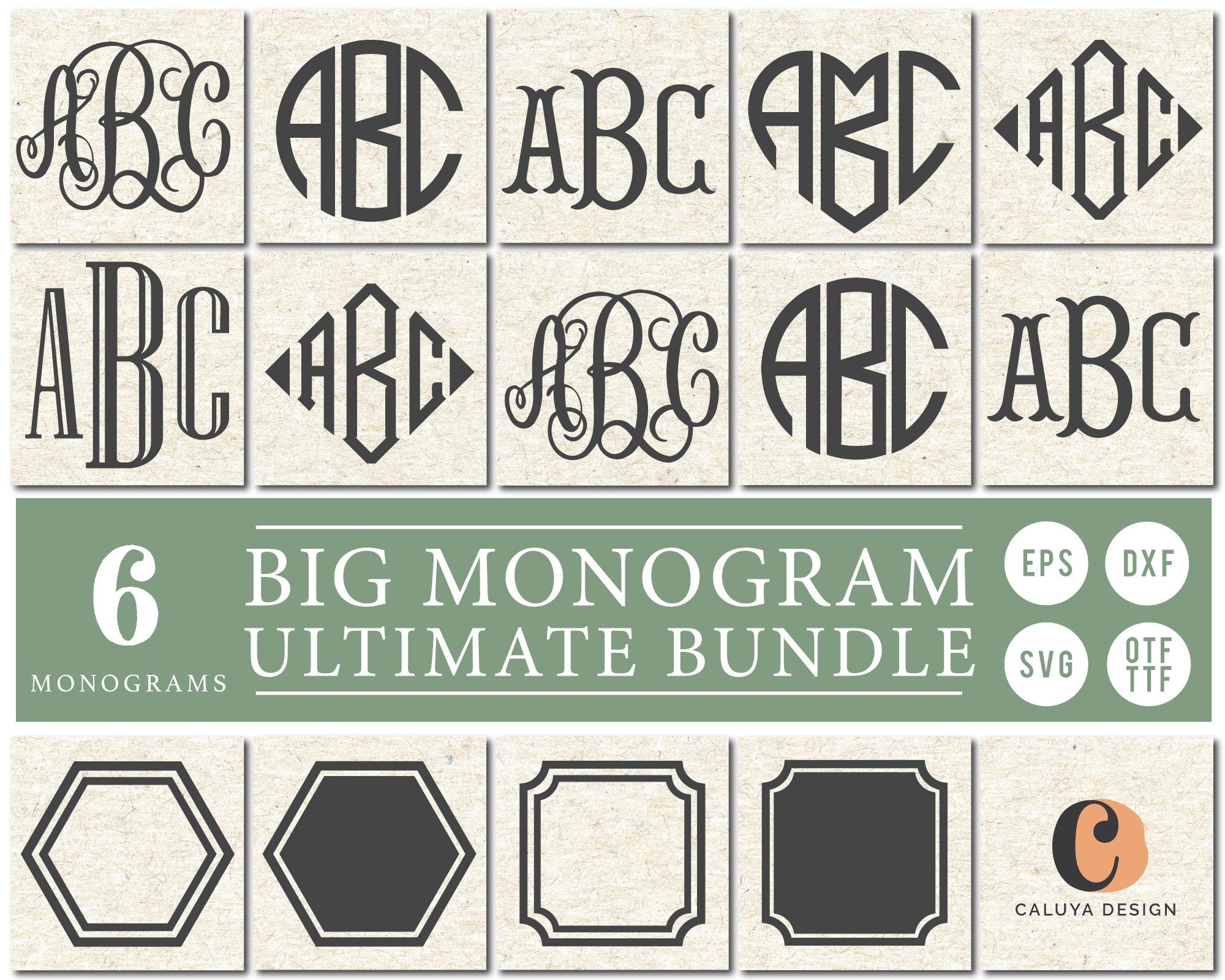 Monogram SVG Bundle | Circle Monogram SVG | Circle Frame SVG | Round Monogram svg | Vine Monogram svg | Wedding Cricut, Cameo Silhouette