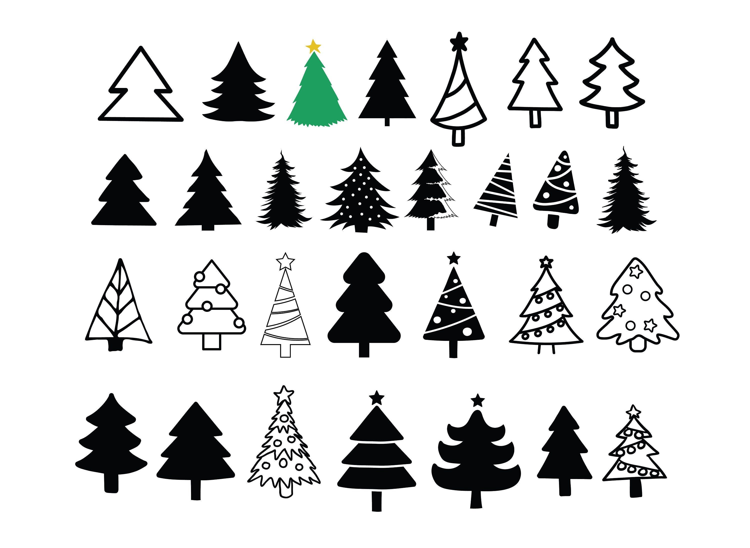 CHRISTMAS TREE SVG, Christmas Svg cut files for Cricut, Christmas tree clipart
