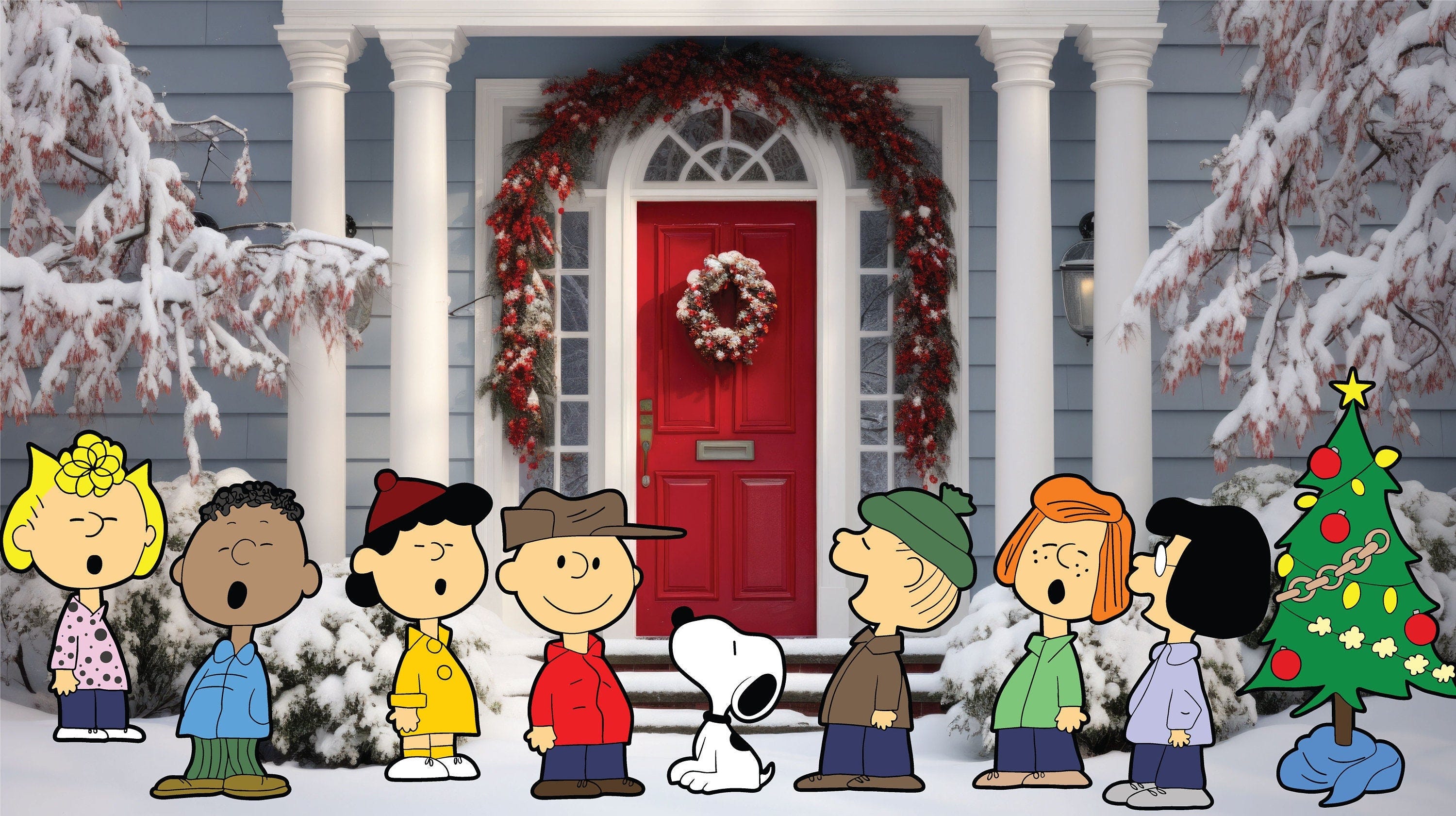 Peanuts Singers | Snoopy Christmas cutouts | Peanuts Decor | Charlie Brown Decor | Xmas Yard Props |