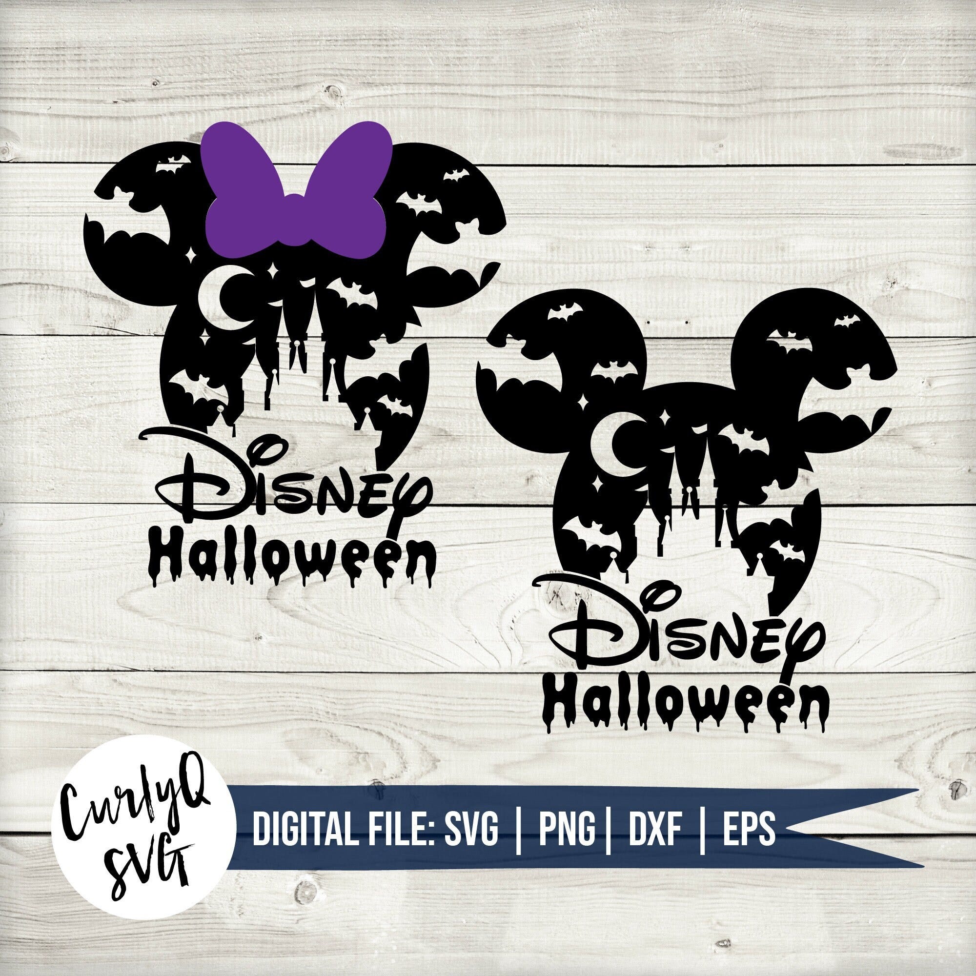 SVG, Mickey, Minnie, Halloween, haunted, spooky, boo bash, trick or treat, bat, digital download, cut file, cricut, magic, castle, DIY, PNG