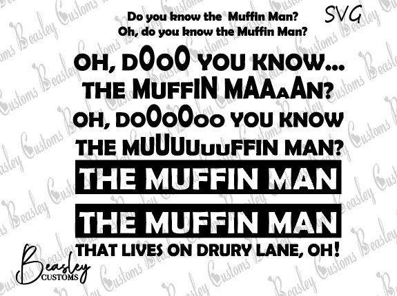 Do you know the Muffin Man SVG, Muffin Man SVG,  Drury Lane SVG