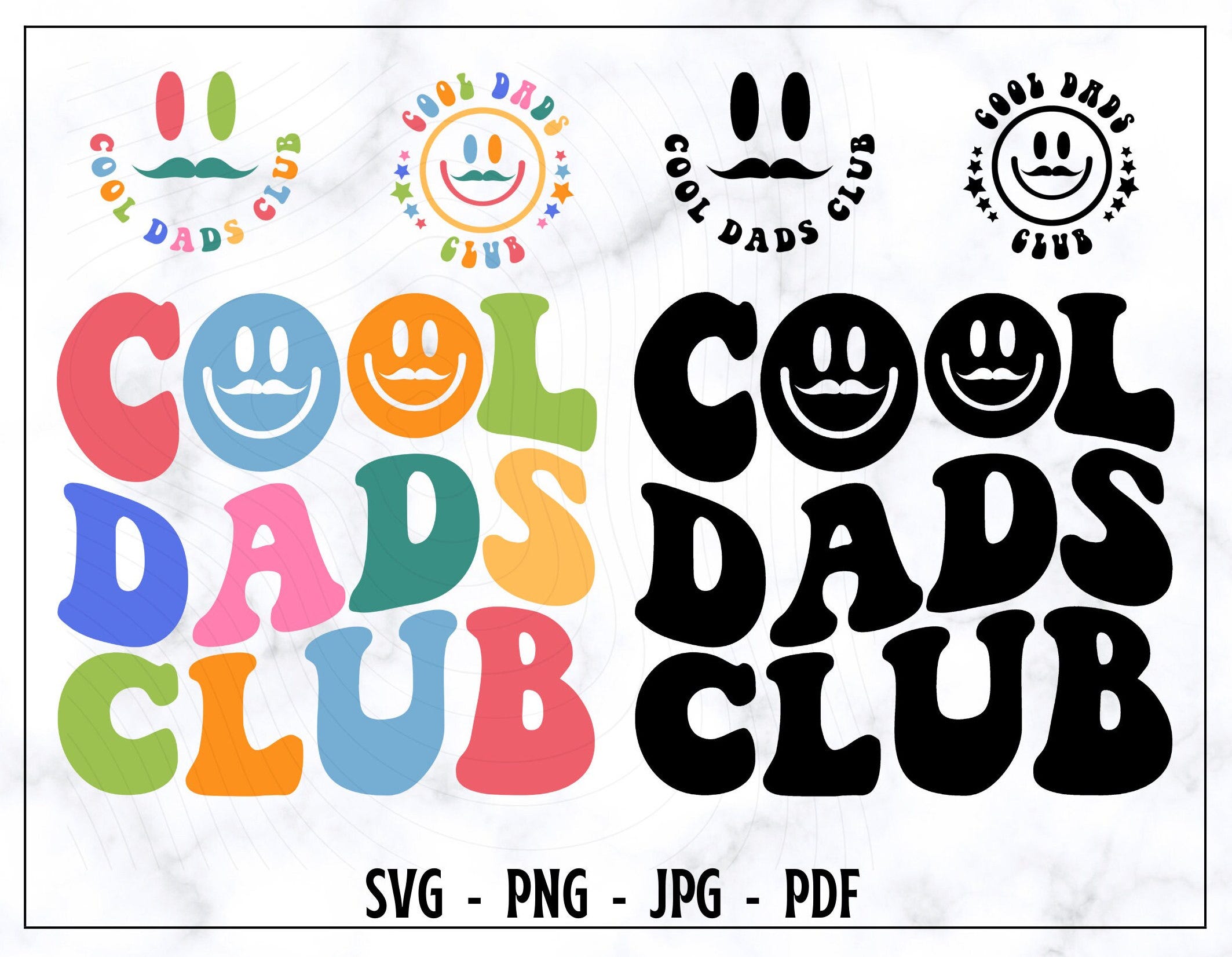 Cool Dads Club SGV, Cool Dads Club PNG, Cool Dads Club Shirt Svg, Dads Club Shirt Png, Funny Dads Svg, Smıley Dads Svg, Wavy Text Svg