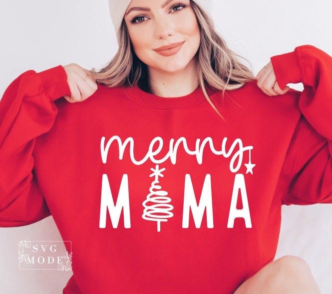 Merry Mama SVG PNG PDF, Christmas Vibes Svg, Christmas Mom Svg, Merry Christmas Svg, Christmas Svg, Christmas Jumper Svg, Winter Svg