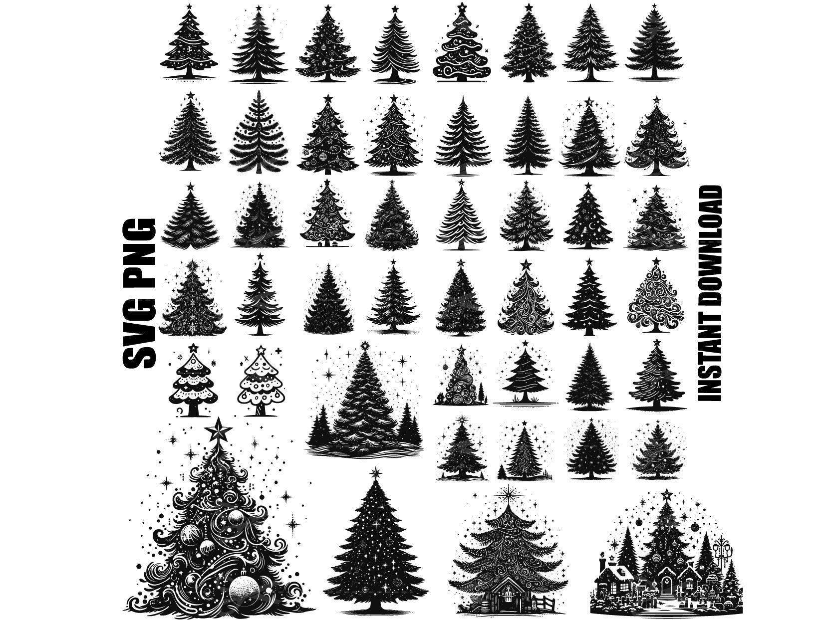 Christmas Tree Svg Bundle, Christmas Svg, svg christmas tree, Christmas Clipart, Christmas Tree Png, Christmas Digital,Cricut,Silhouette