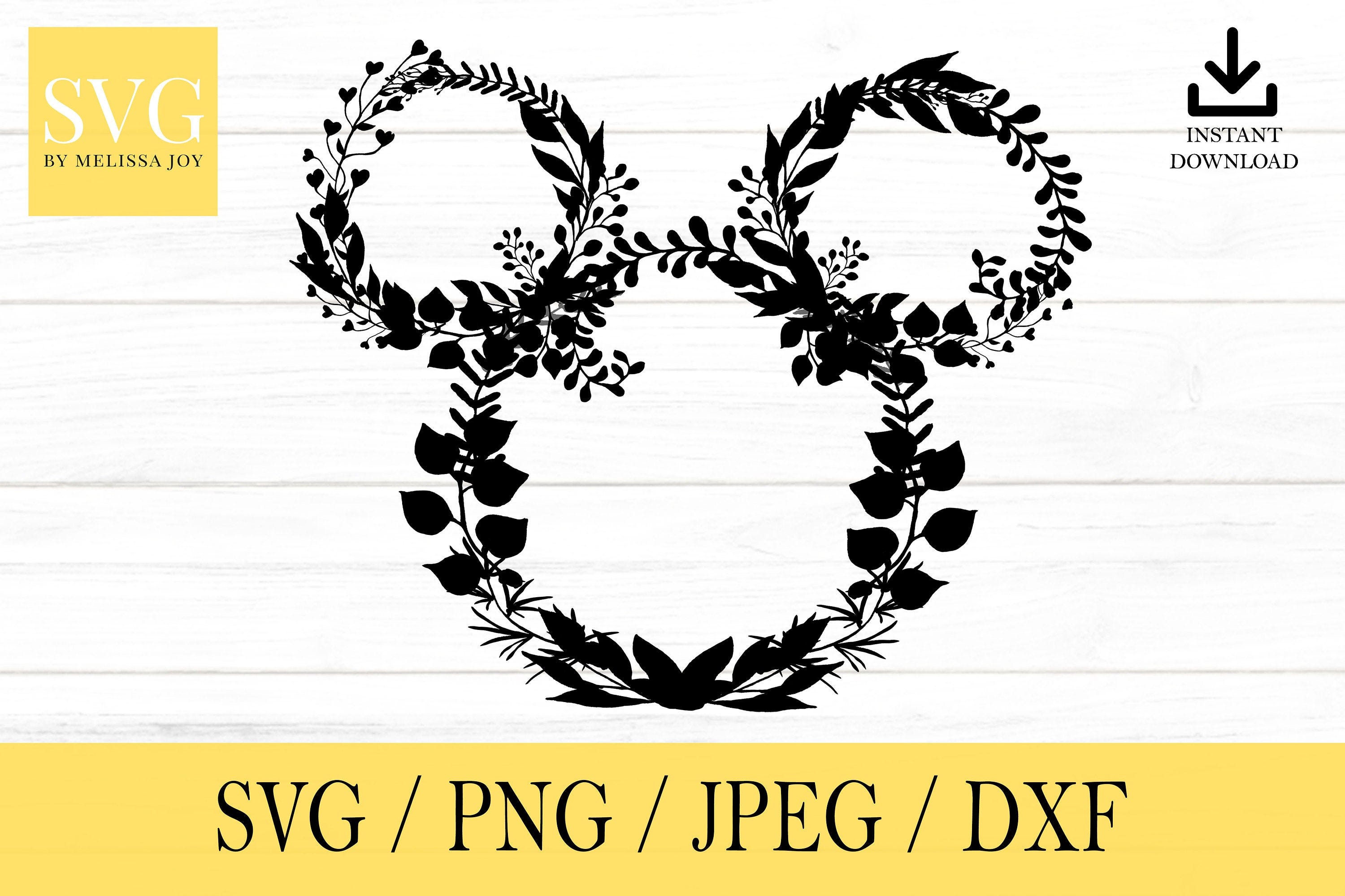 Mouse svg, Floral Print, Mouse Ears, svg, png, dxf, jpeg, Digital Download, Cricut, Silhouette, Glowforge, Svg files for cricut