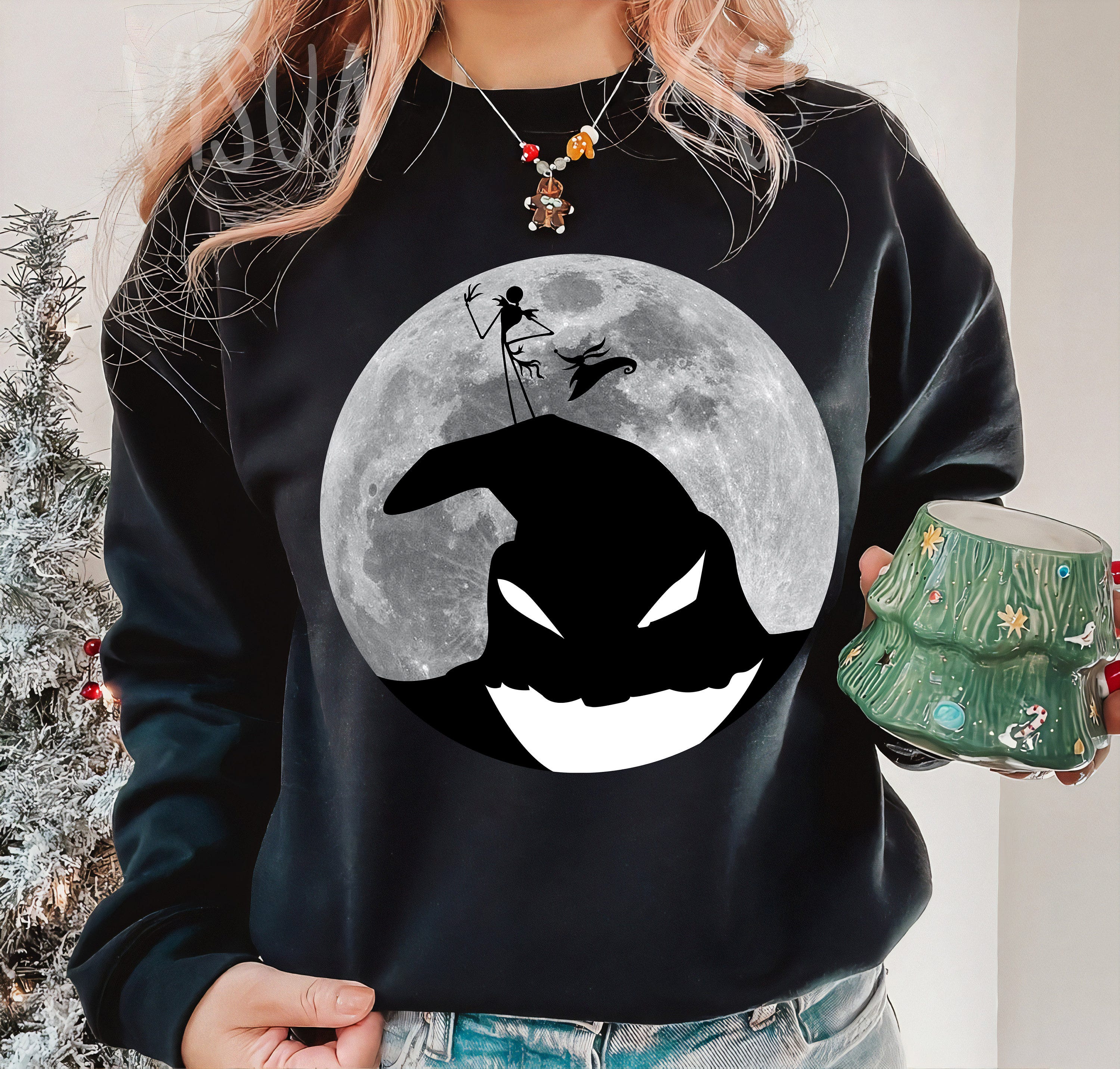 Disney Oogie Boogie Hoodie Jack Skellington Sweatshirt The Nightmare Before Christmas Unisex Gift T-Shirt Shirt Gift For Men Women