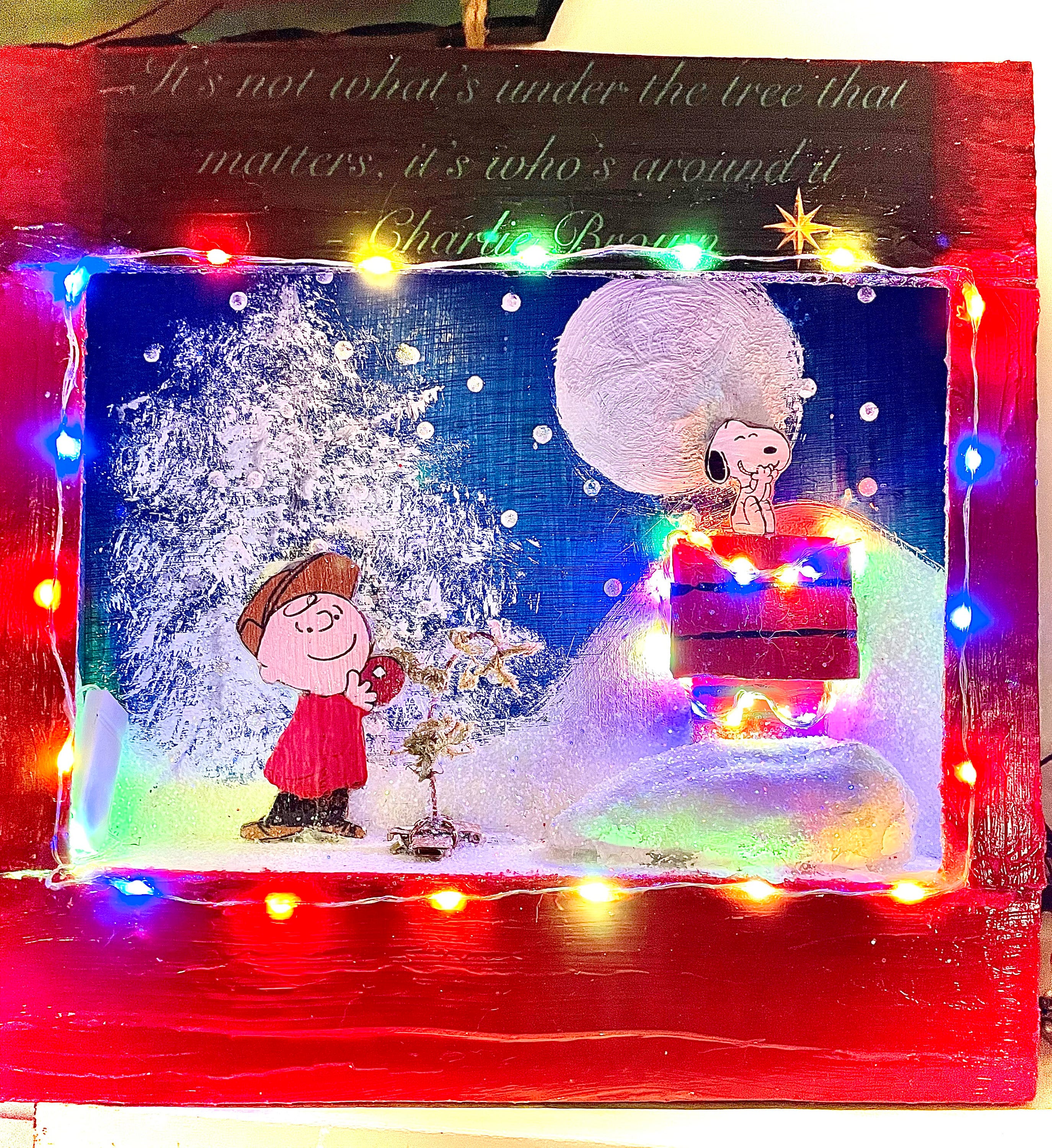 Charlie Brown Snoopy Christmas Shadow box