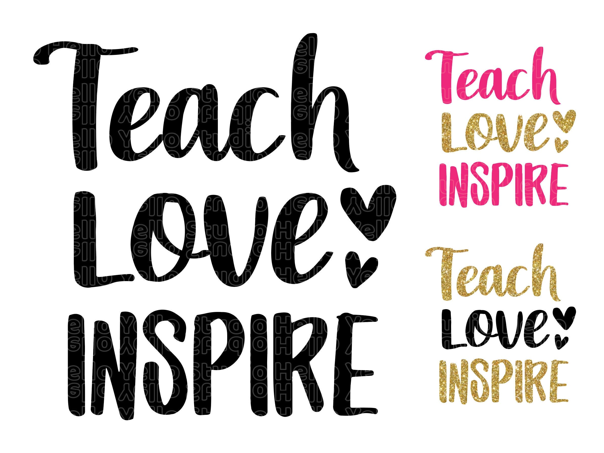Teach Love Inspire SVG, Teacher SVG, Teacher Appreciation Gift Svg, Teacher Shirt svg, Teacher Quotes svg,Cut File For Cricut,Silhouette,Png
