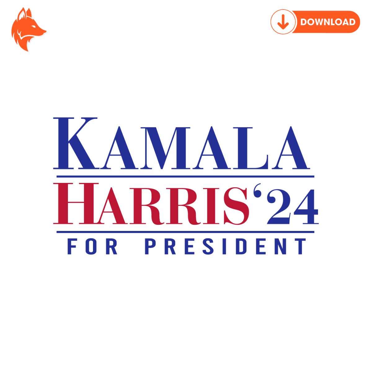 Free Kamala Harris 2024 For President SVG