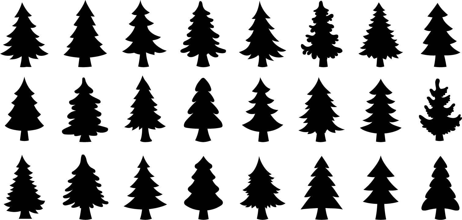 20, Pine Tree SVG,DXF,Christmas Tree,Spruce,Cut File,Tree Bundle,Nature,Trees,PNG,Cricut,Silhouette,Commercial use,Instant download_CF192