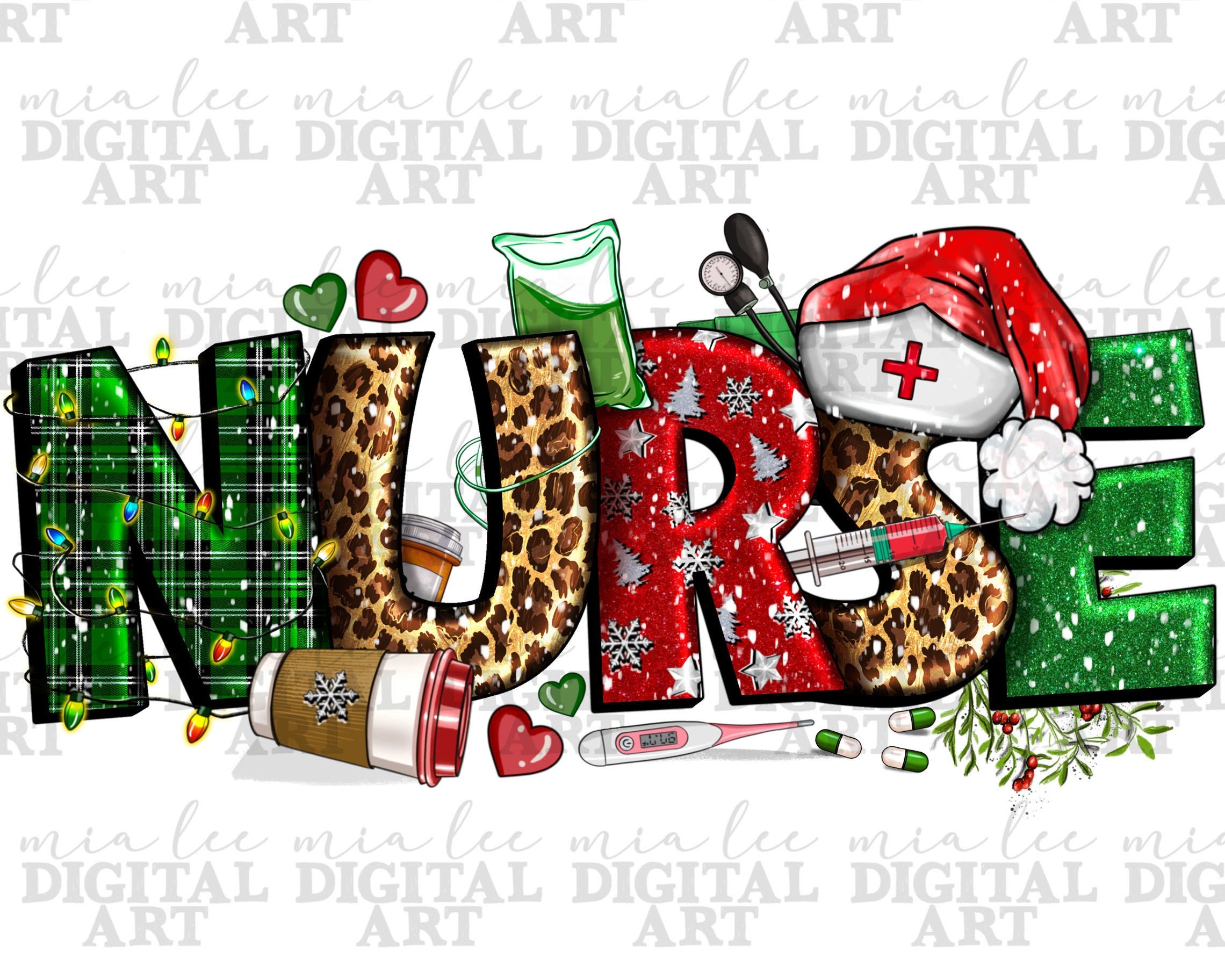 Christmas Nurse png sublimation design download, Merry Christmas png, Happy New Year png, western Nurse png, sublimate designs download