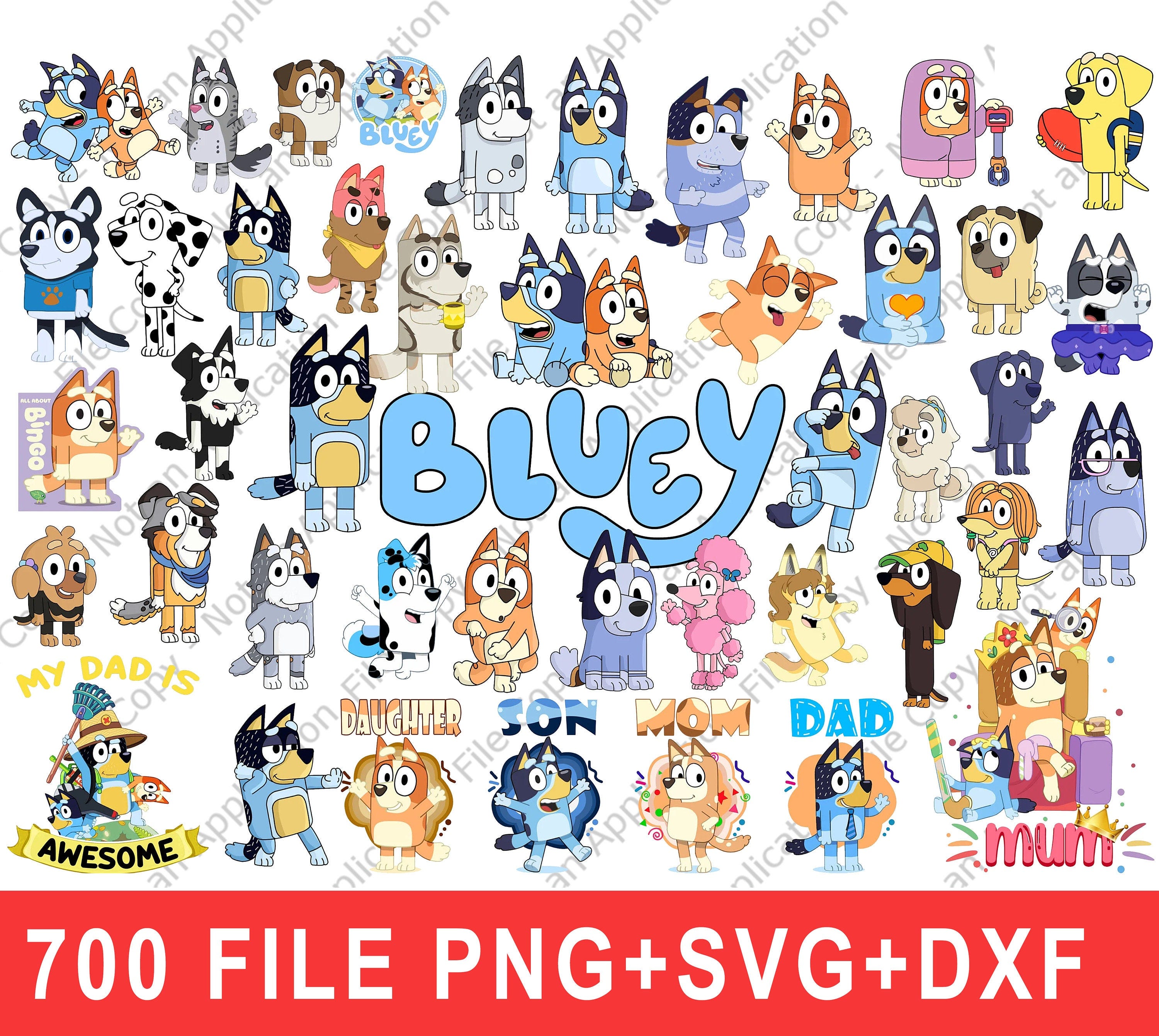 700+ Blue Dog Svg Bundle, Blue Dog Birthday Bundle Blue Dog Family Png Files, Png For Shirts, Birthday Png, Clipart png, Digital Download