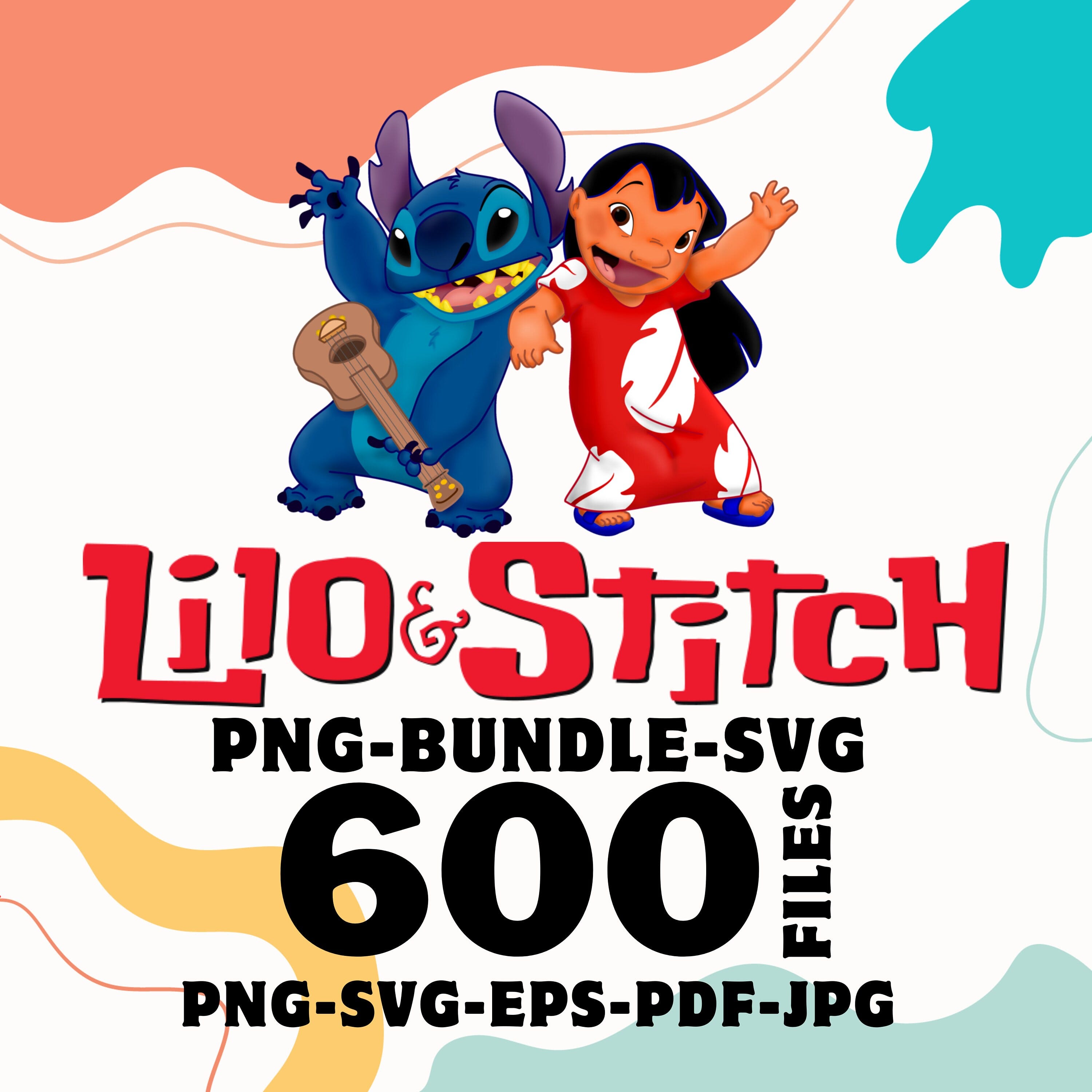 Mega Bundle Lilo and Stitch , Stitch and Angel Love Svg Png, Bundle Layered Stitch Svg