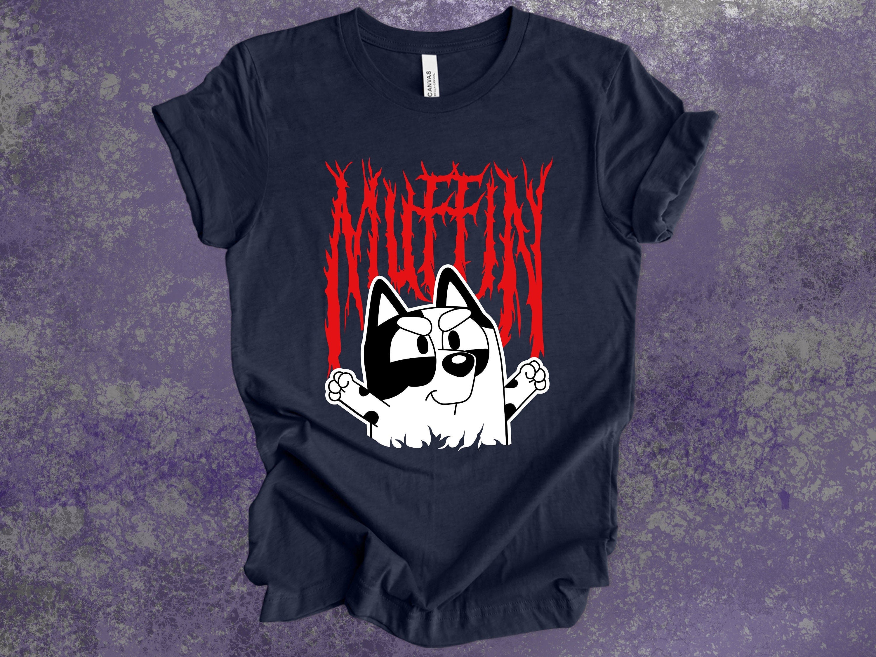 Bluyye Muffin Metal Shirt, Muffin Emotions Shirt, Muffin Bluyye Shirt, Bluyye Muffin Shirt, Muffin Birthday Bluyye Cartoon, Muffin Heeler