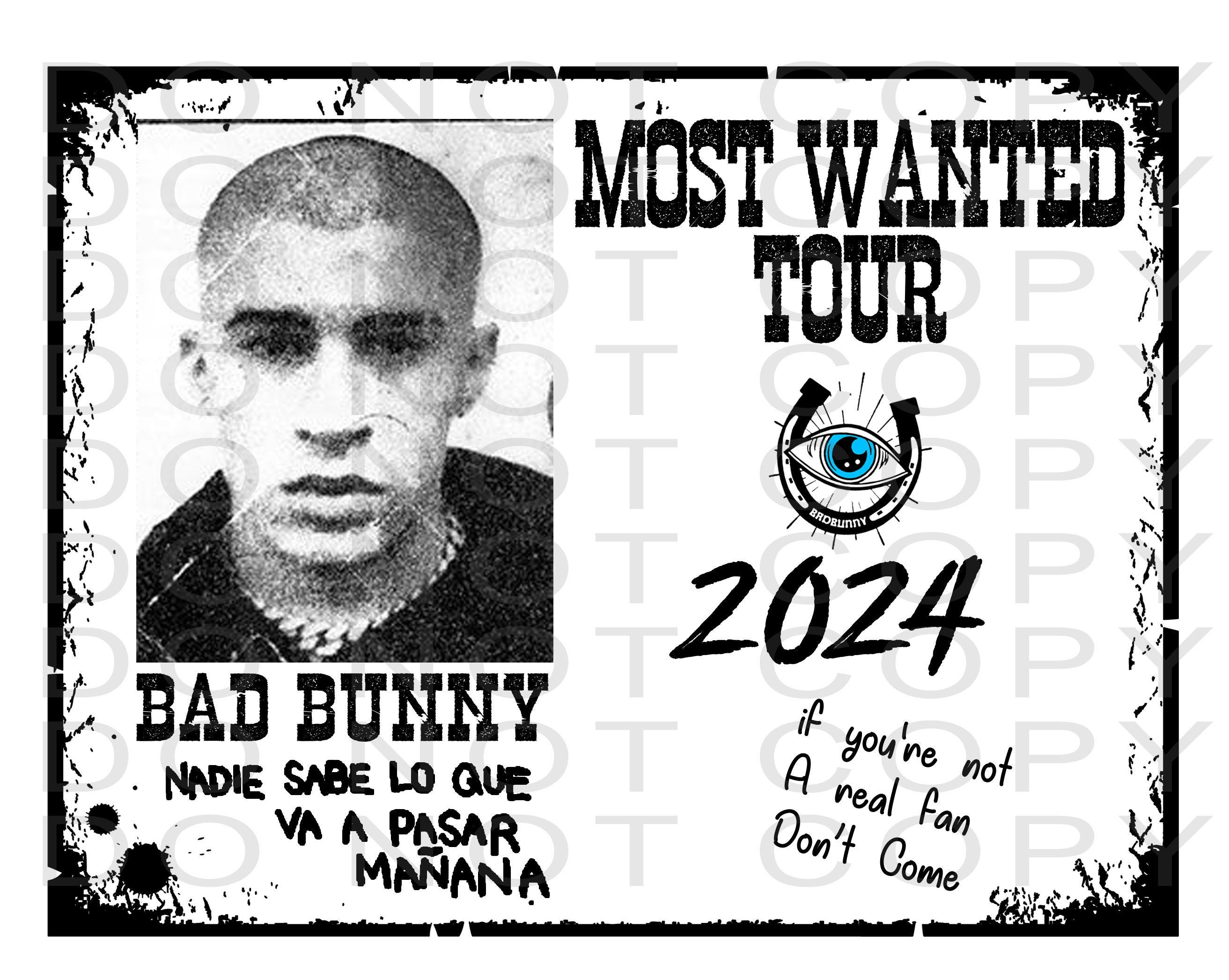 Bad Bunny Most WANTED Tour PNG DIGITAL File