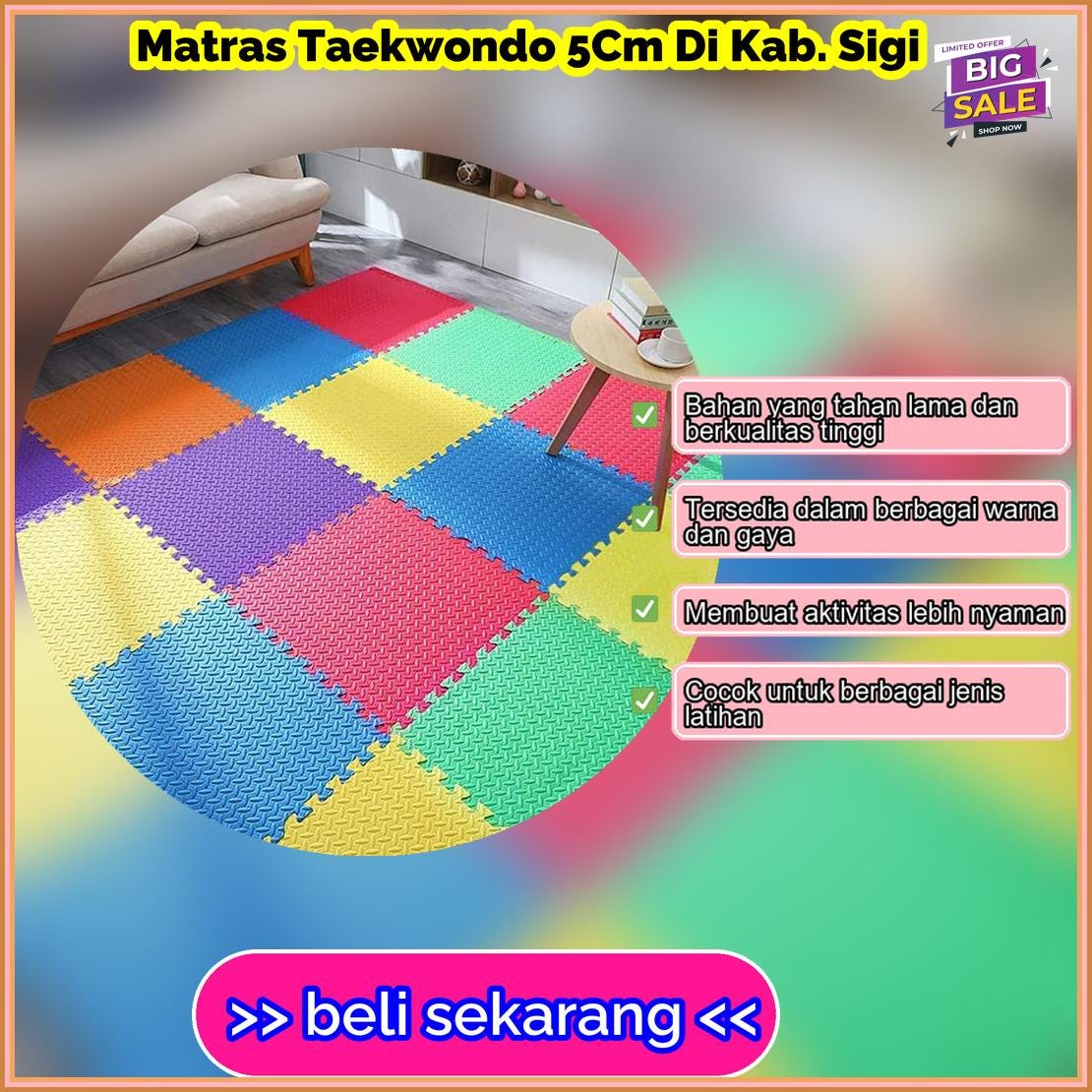 Matras Taekwondo 5Cm Di Kab Sigi