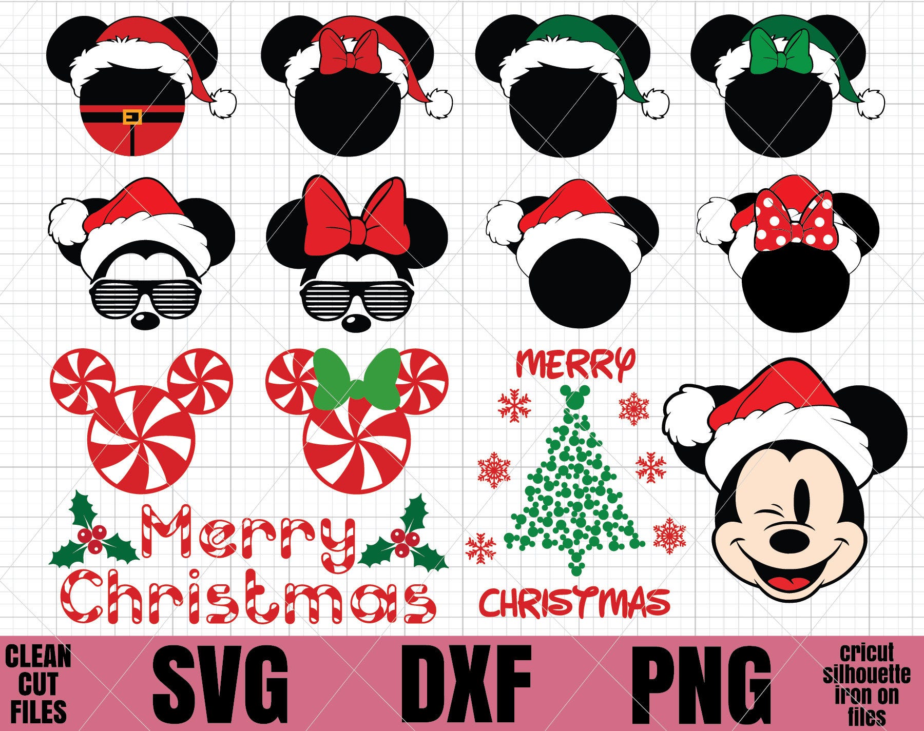 Christmas SVG, Mickey Santa SVG, Trick or Treat svg for silhouette and cricut, instant download