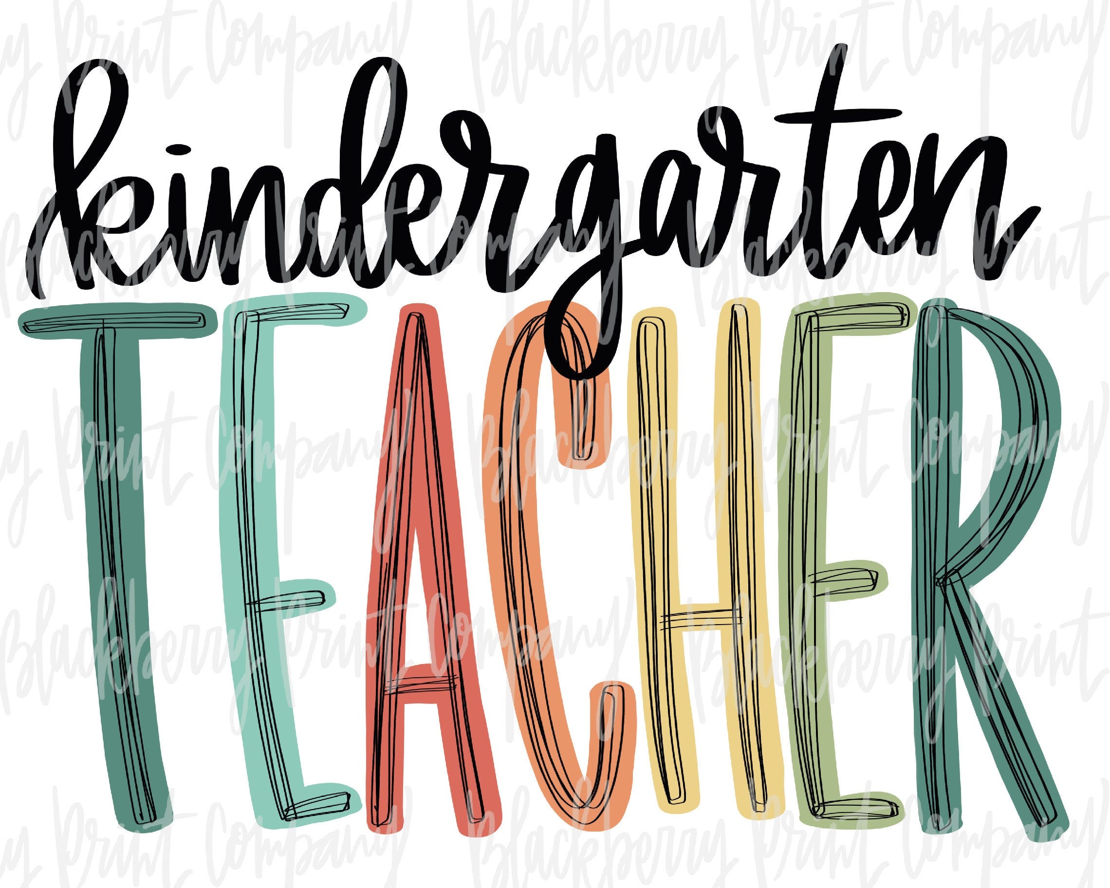 Kindergarten Teacher PNG Sublimation Printable