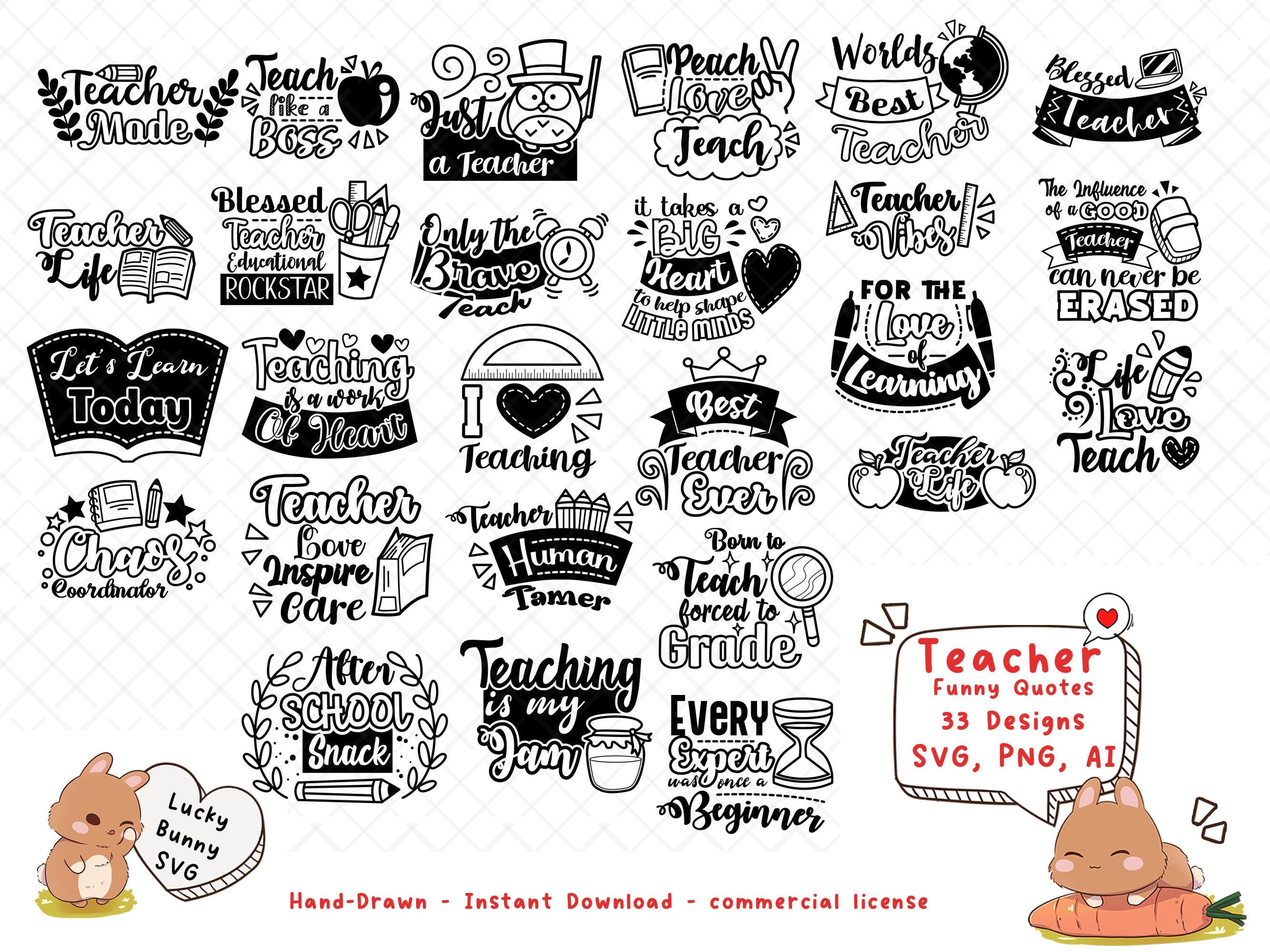 33 Design Teacher funny quote SVG, teacher bundle svg, teacher life svg, back to school svg, teacher cut files, teacher glowforge cricut