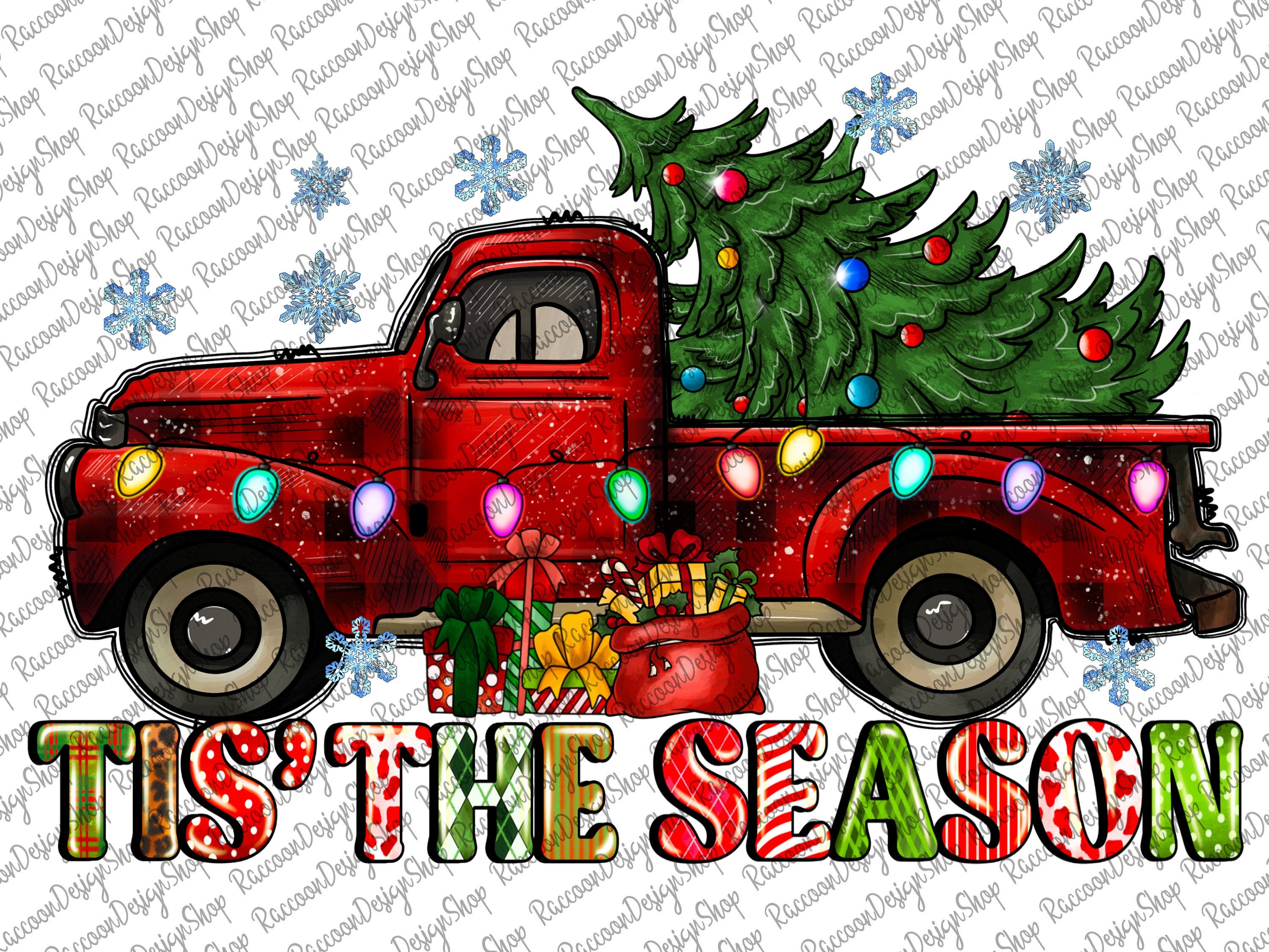 Tis the season Christmas Truck Sublimation Designs Downloads,Digital Download,Sublimation Graphics,Merry Christmas,Red Plaid,Christmas Truck
