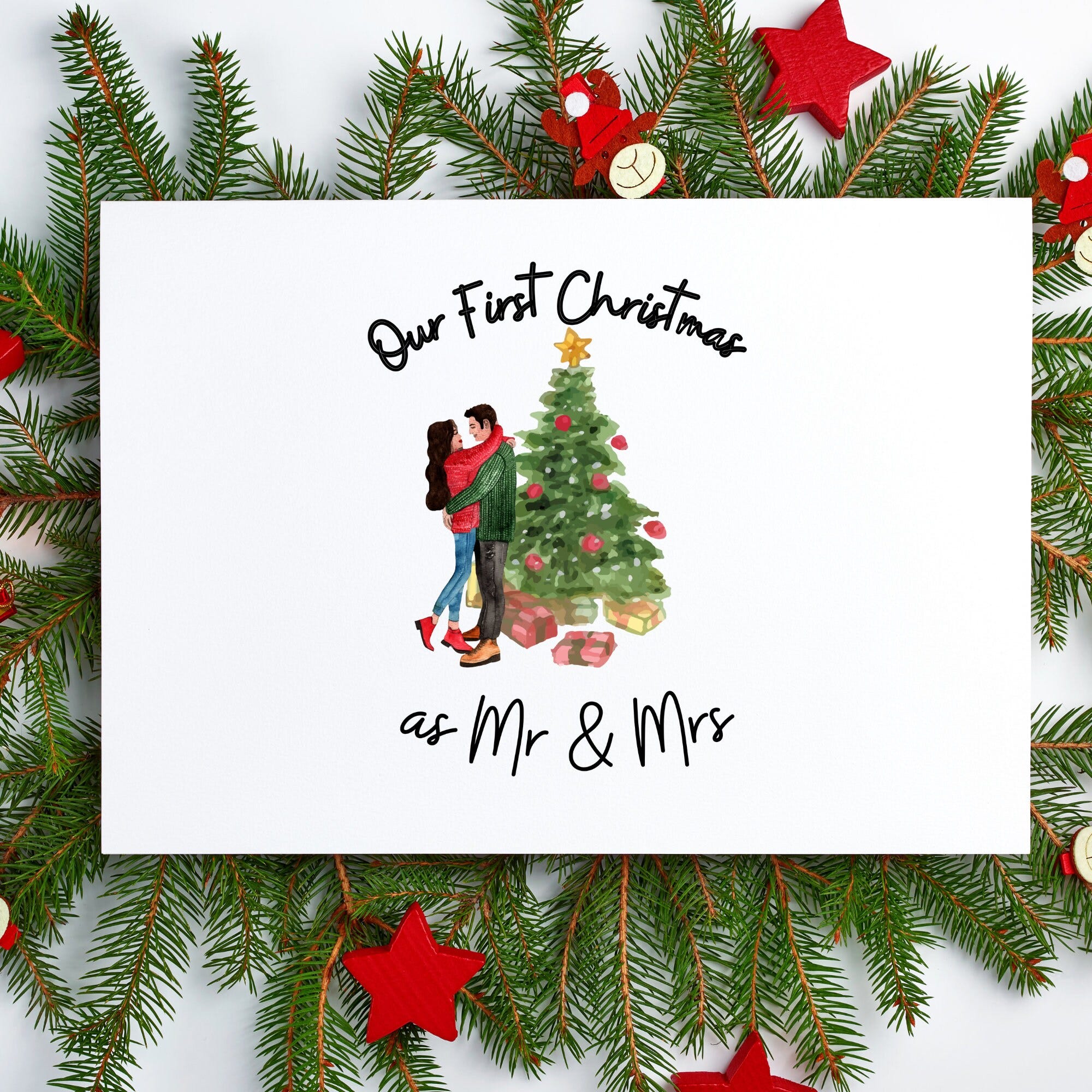 SVG file, PNG Our First Christmas Together Decoration, Our First Christmas as Mr & Mrs SVG, Couple Christmas Gift