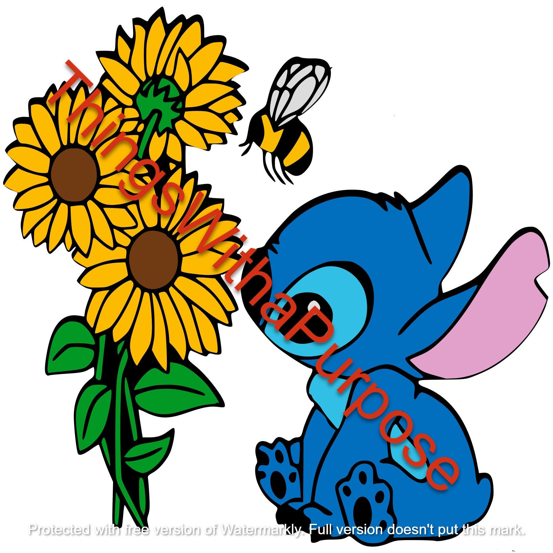 Stitch svg, Ohana svg, Sunflower svg, Layered Cricut svg