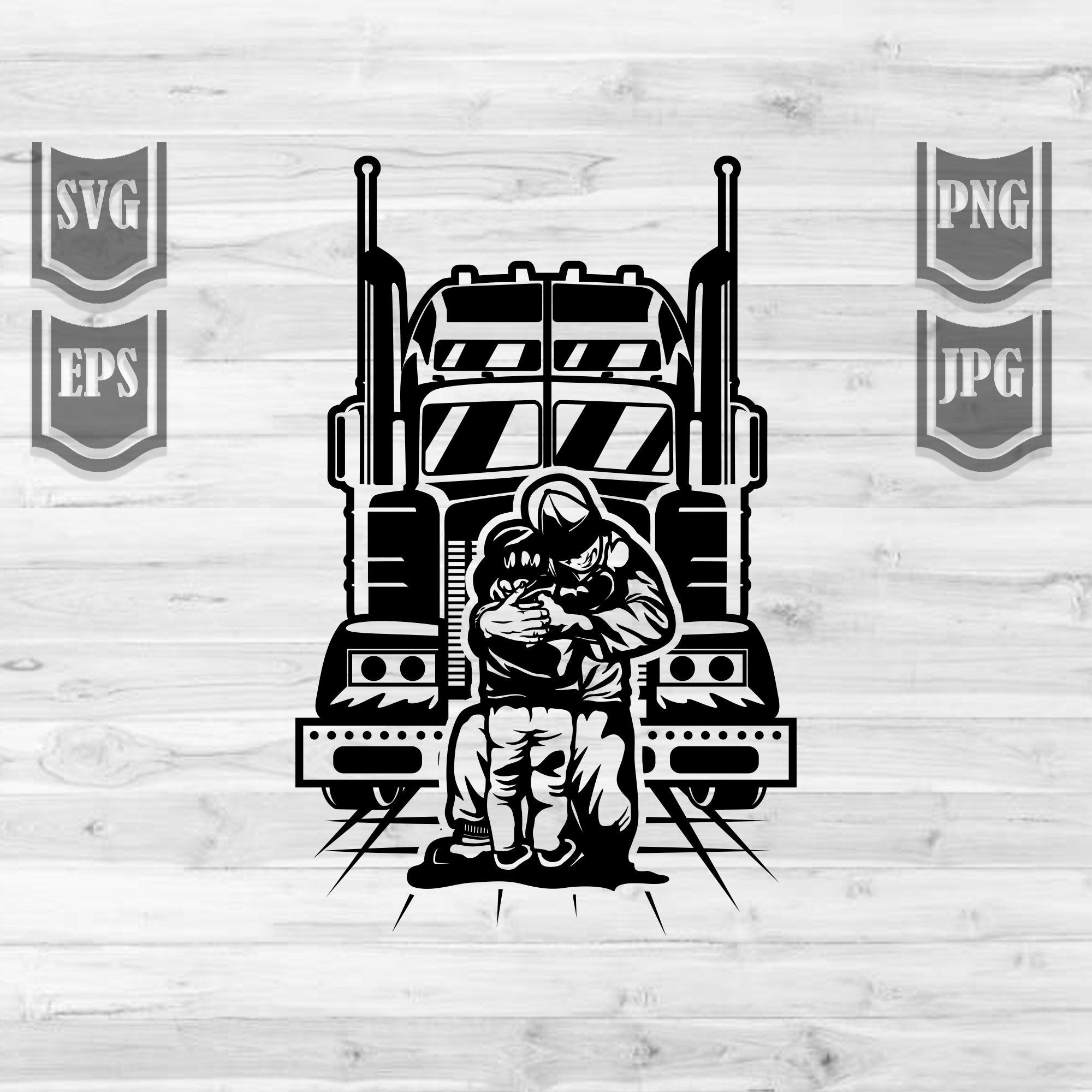 Trucker Dad and Son || Svg File || Father and Son svg || Trucker svg || trucker stickers || Trucker Papa Svg || Like Father Like Son svg