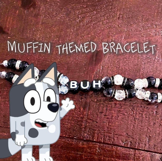 Muffin Heeler themed bracelet || Bluey
