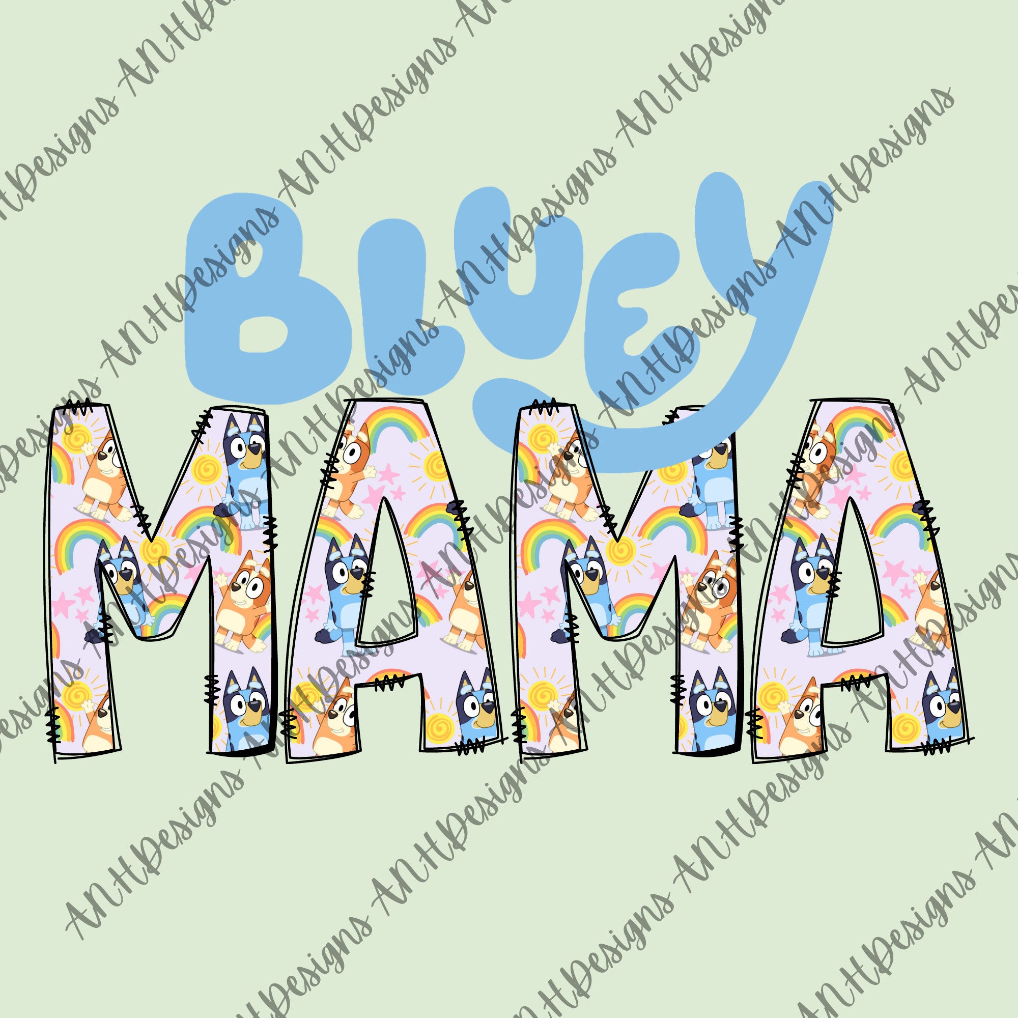 Bluey mama design | sublimation design | Bluey file | png file