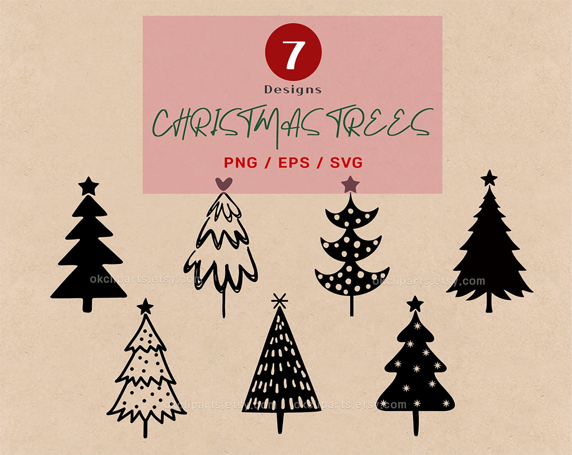 Christmas Tree Svg, Christmas Clipart, Christmas Tree Bundle, Christmas Tree Png, Silhouette svg, Pine Tree svg, Holiday svg Christmas shirt