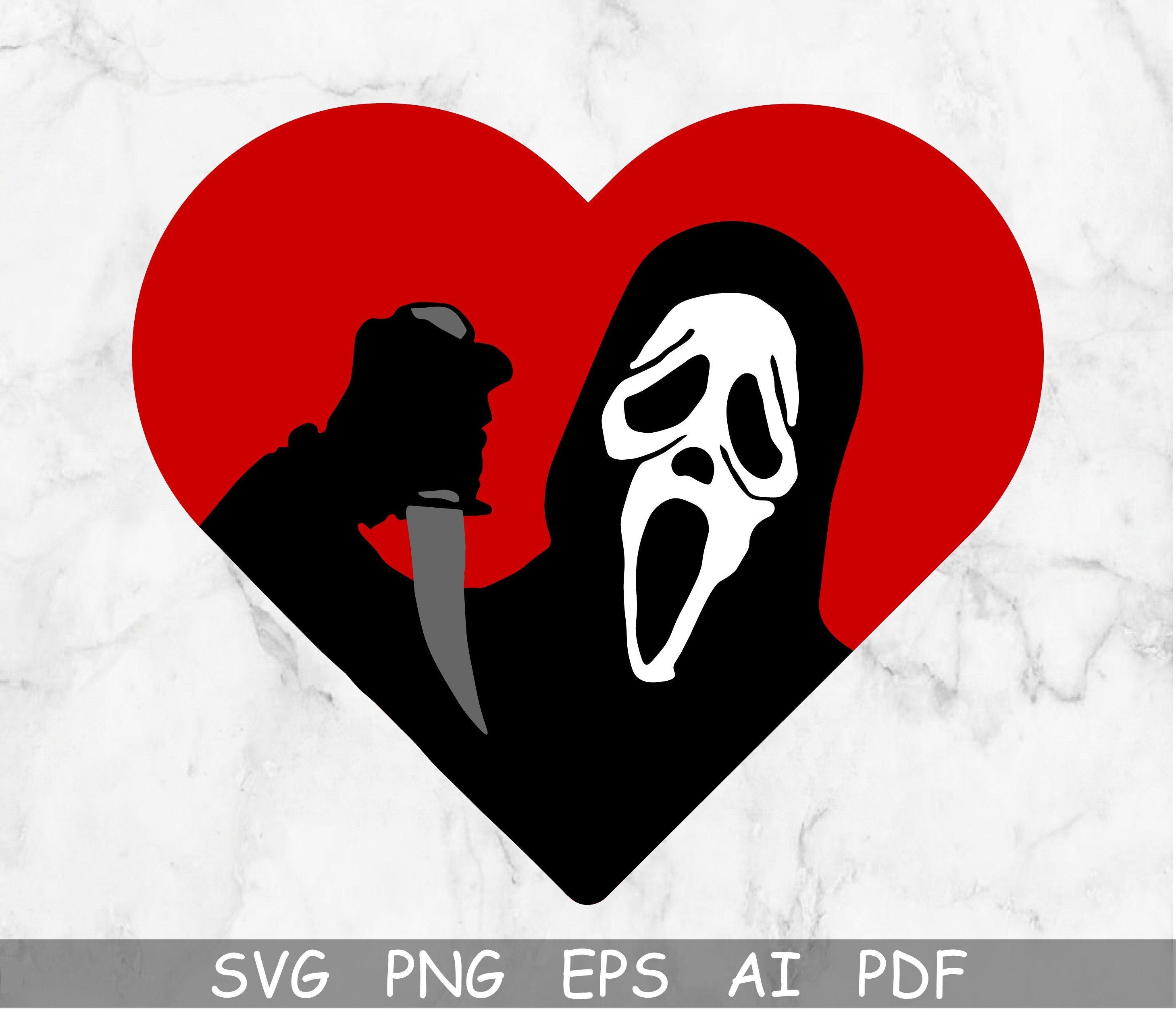 Scream svg, Ghost face Svg, Scream You Hang up SVG, Scream Ghost face Svg, Halloween Svg, heart Svg, Scream Cut file for Cricut