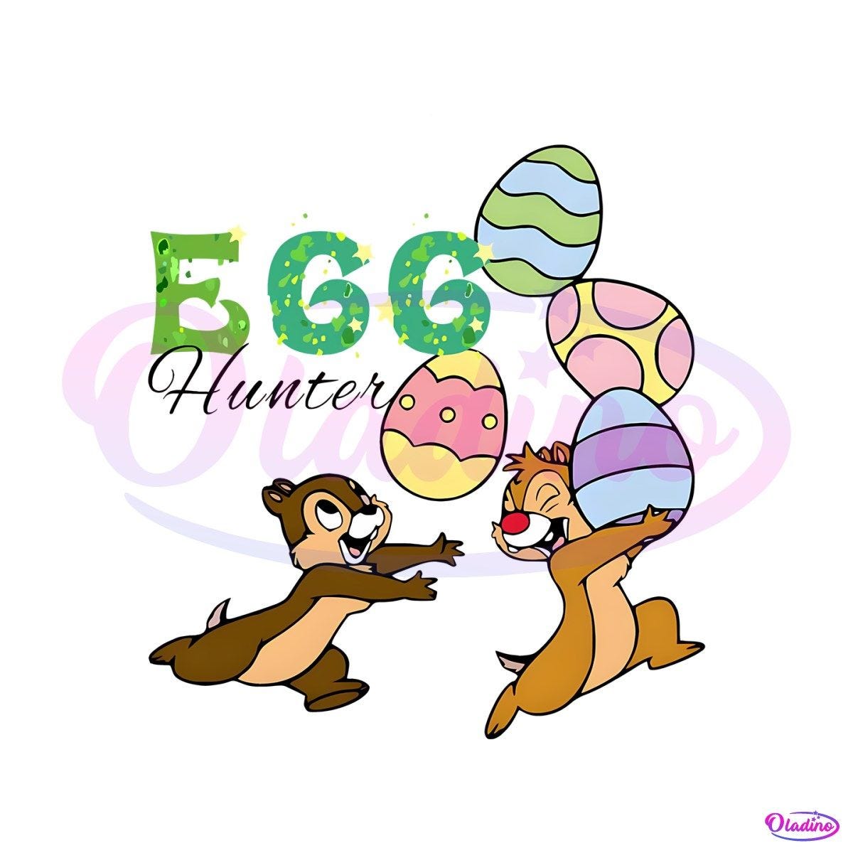 Egg Junter Happy Easter Day Chip and Dale PNG